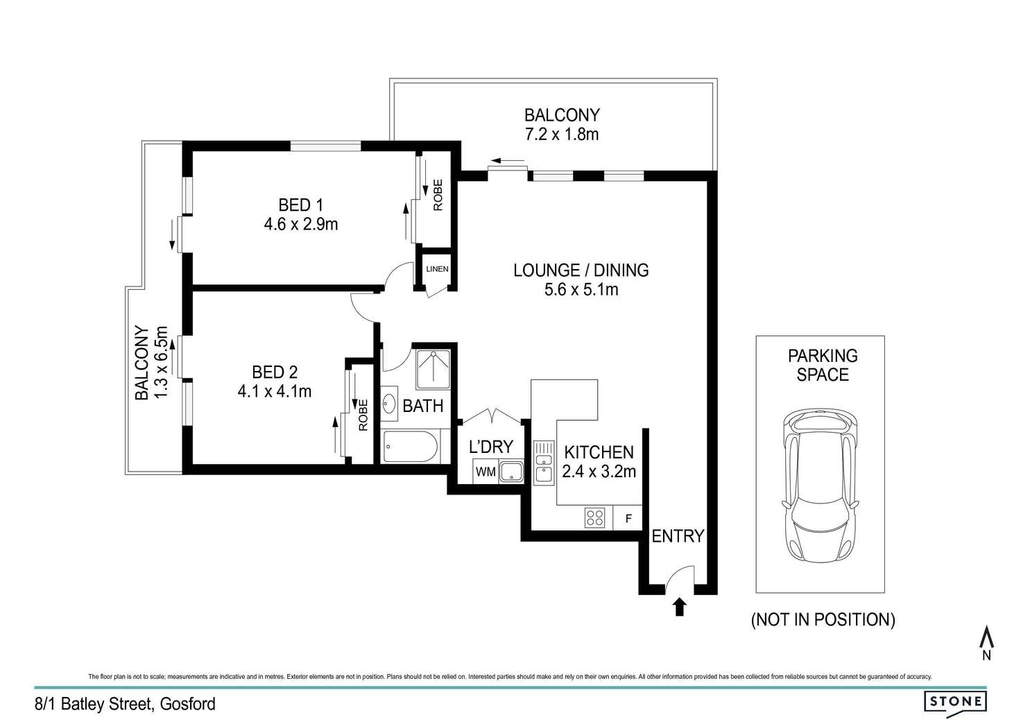 Floorplan of Homely unit listing, 8/1 Batley Street, Gosford NSW 2250