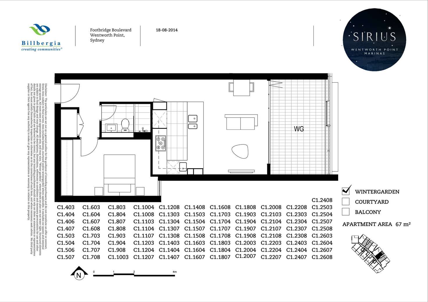 Floorplan of Homely apartment listing, 1403/18 Footbridge Boulevard, Wentworth Point NSW 2127