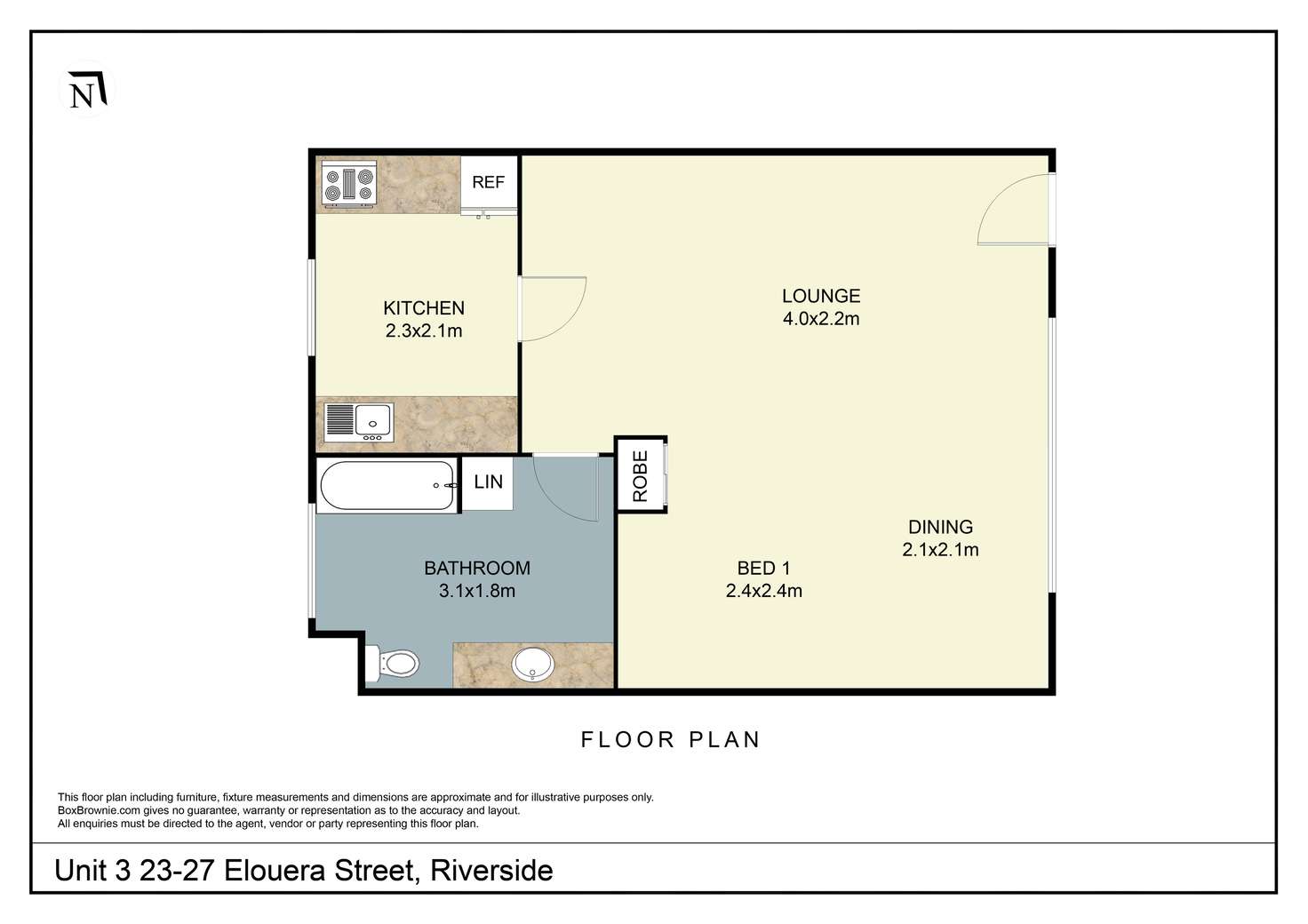Floorplan of Homely unit listing, 3/23-27 Elouera Street, Riverside TAS 7250