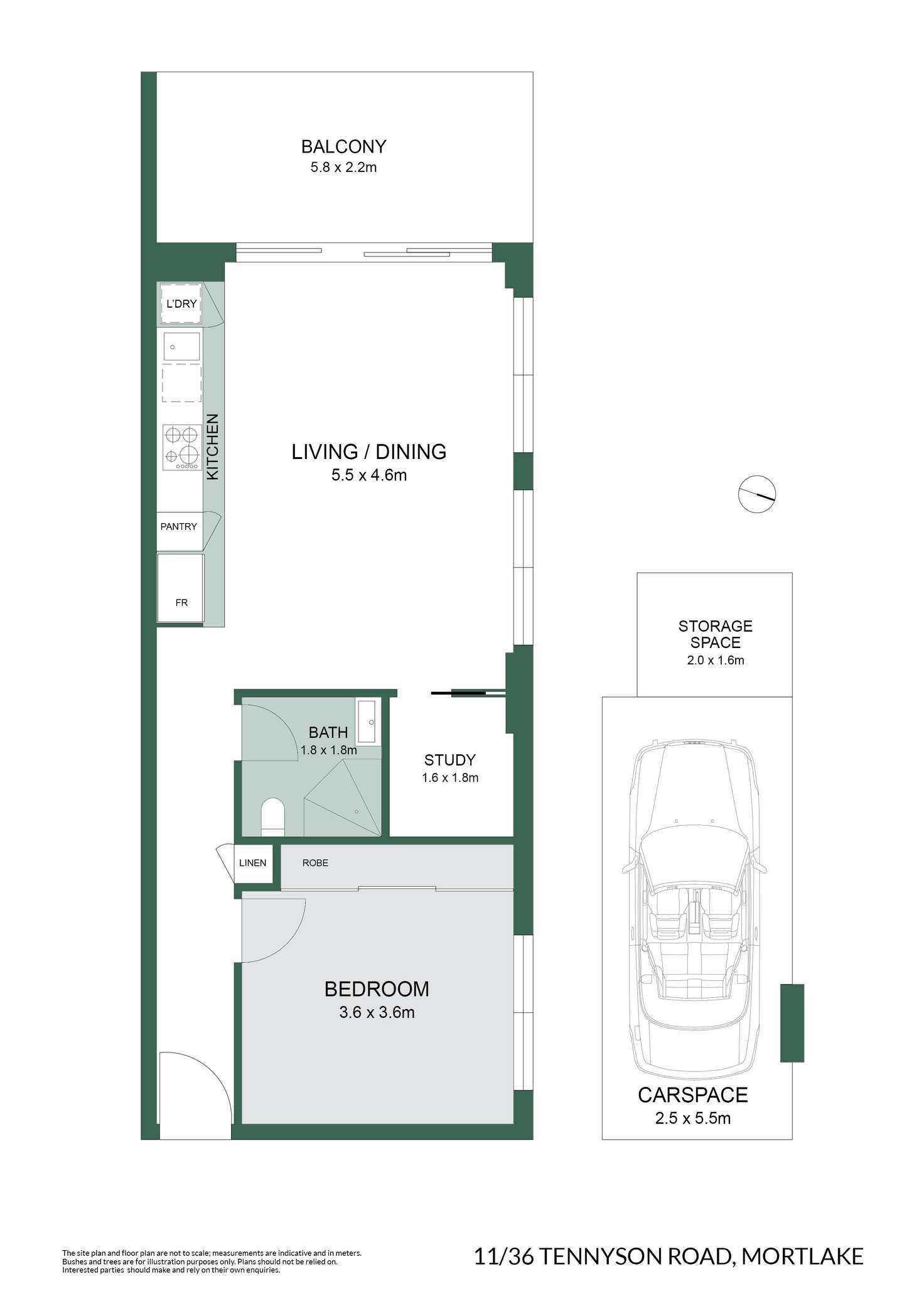 Floorplan of Homely apartment listing, 11/36 Tennyson Road, Mortlake NSW 2137