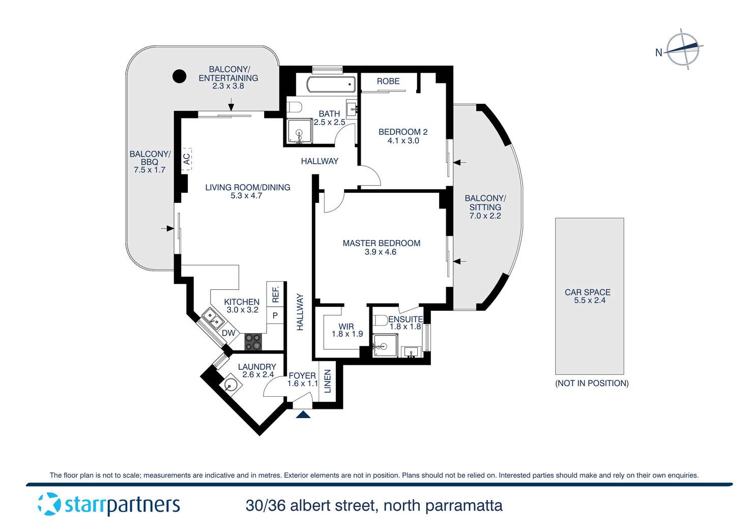 Floorplan of Homely apartment listing, 30/36 Albert Street, North Parramatta NSW 2151