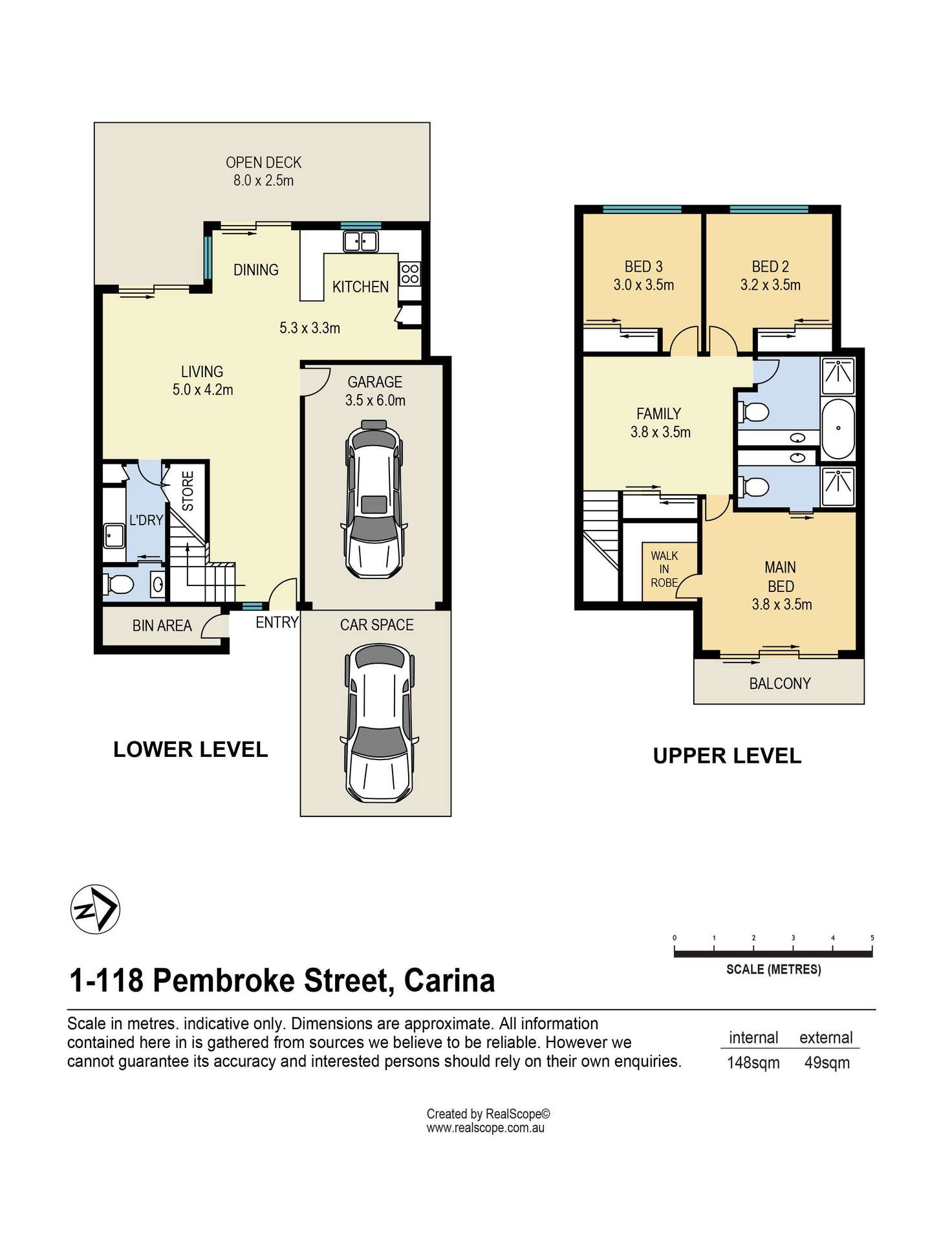 Floorplan of Homely townhouse listing, 1/118 Pembroke Street, Carina QLD 4152