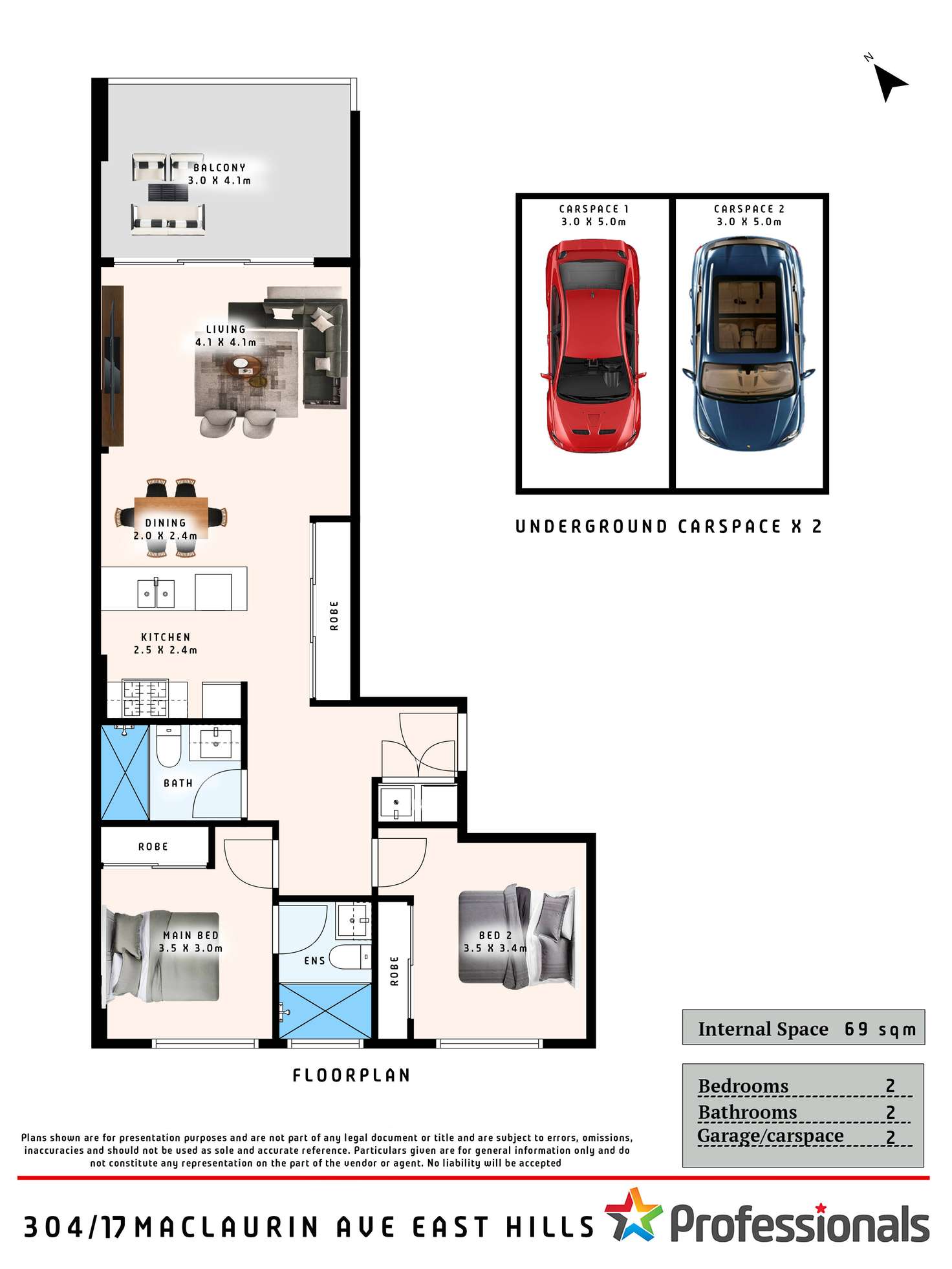 Floorplan of Homely unit listing, 304/17 Maclaurin Avenue, East Hills NSW 2213