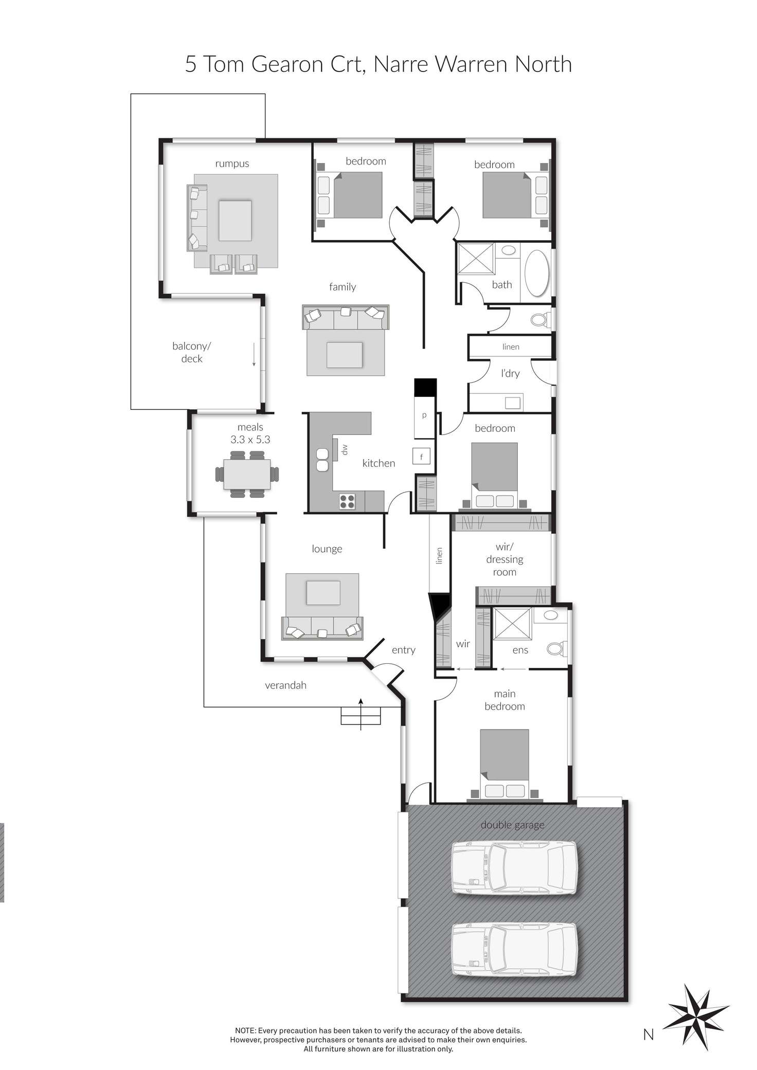 Floorplan of Homely house listing, 5 Tom Gearon Court, Narre Warren North VIC 3804