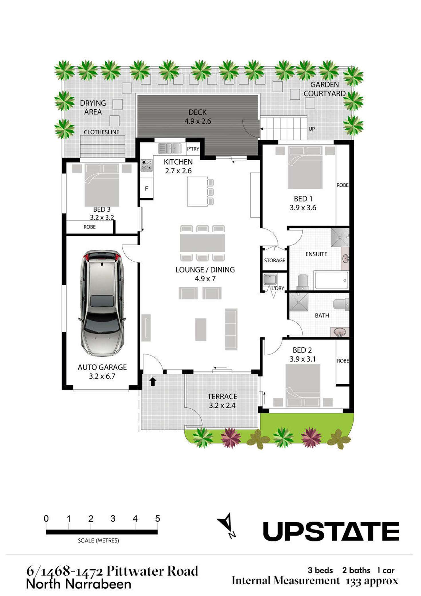 Floorplan of Homely townhouse listing, 6/1468-1470 Pittwater Road, North Narrabeen NSW 2101