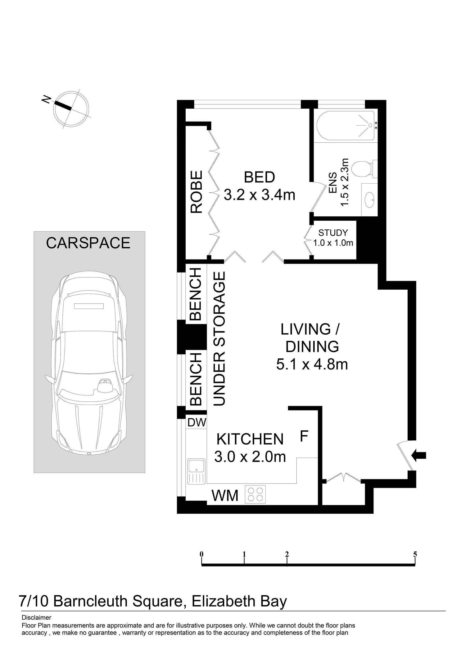Floorplan of Homely apartment listing, 7/10 Barncleuth Square, Elizabeth Bay NSW 2011
