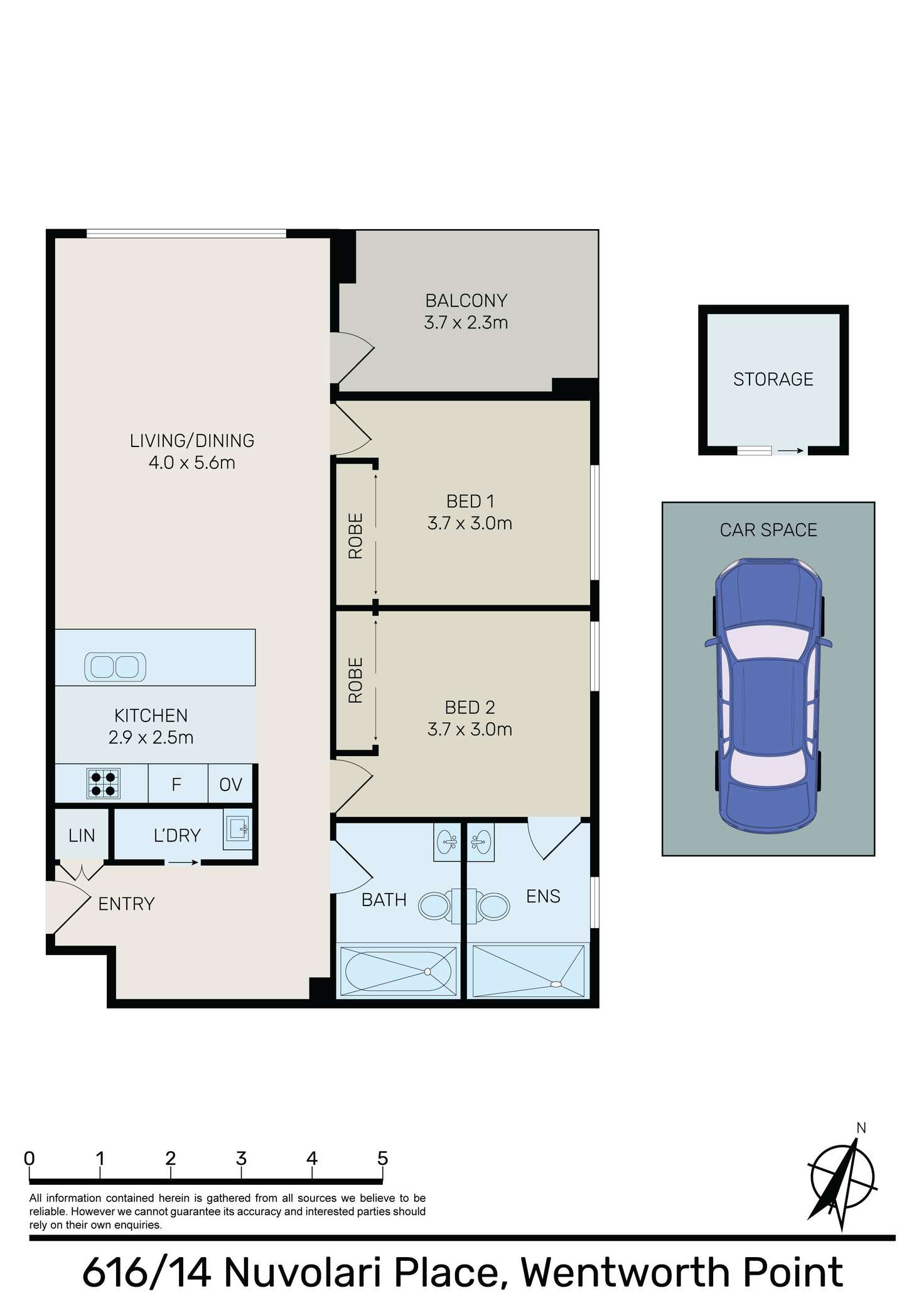 Floorplan of Homely apartment listing, 616/14 Nuvolari Place, Wentworth Point NSW 2127