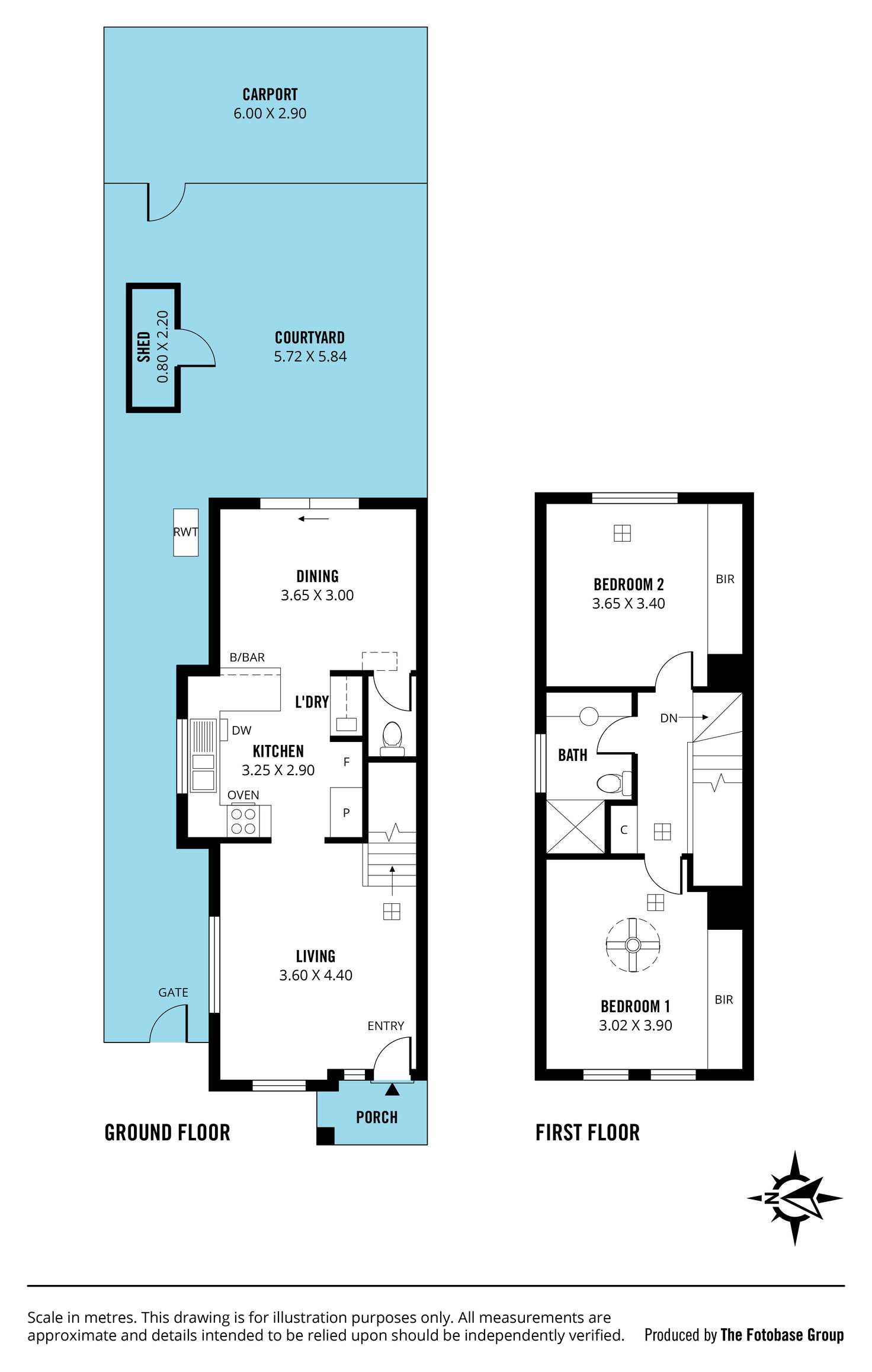 Floorplan of Homely townhouse listing, 1/20 Hillier Road, Morphett Vale SA 5162