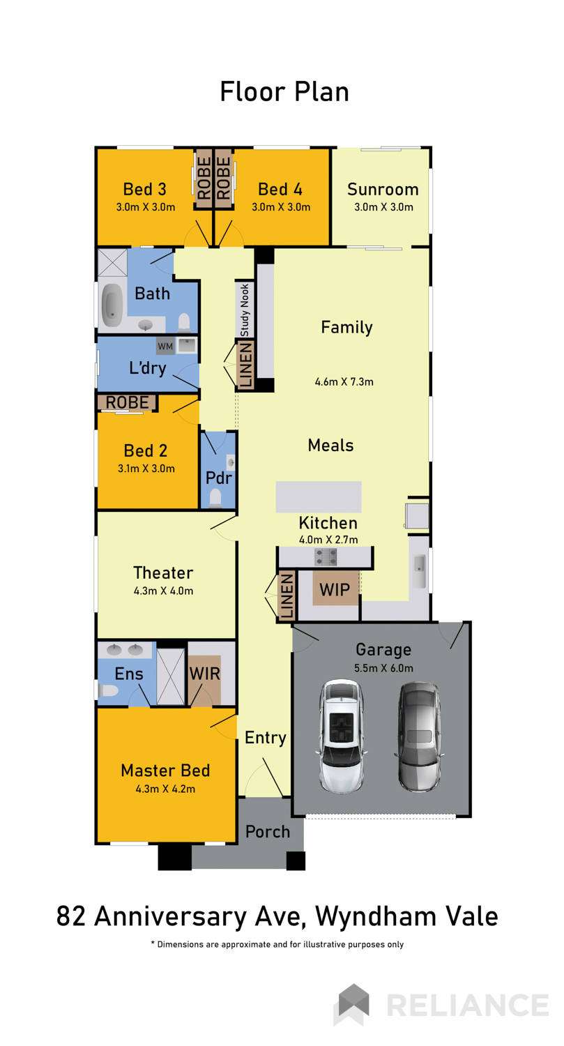 Floorplan of Homely house listing, 82 Anniversary Avenue, Wyndham Vale VIC 3024