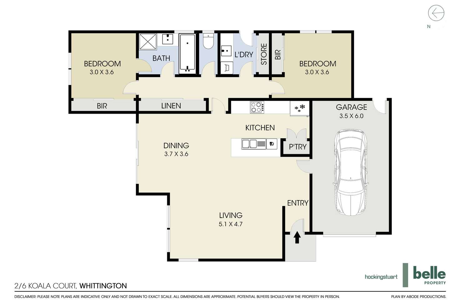 Floorplan of Homely unit listing, 2/6 Koala Court, Whittington VIC 3219