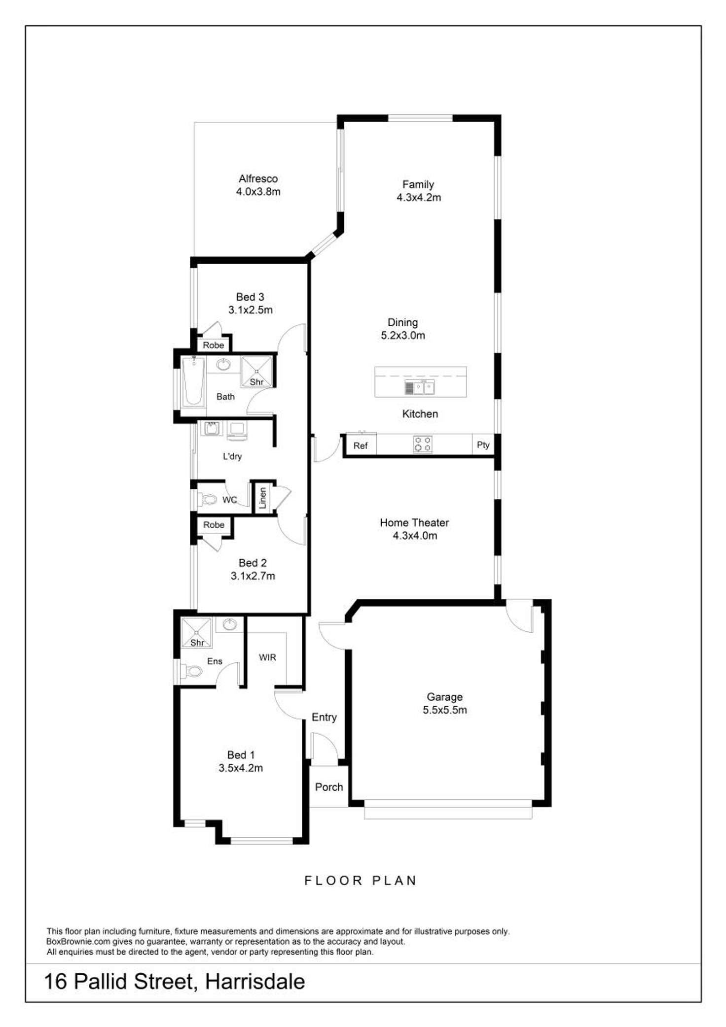 Floorplan of Homely house listing, 16 Pallid Street, Harrisdale WA 6112