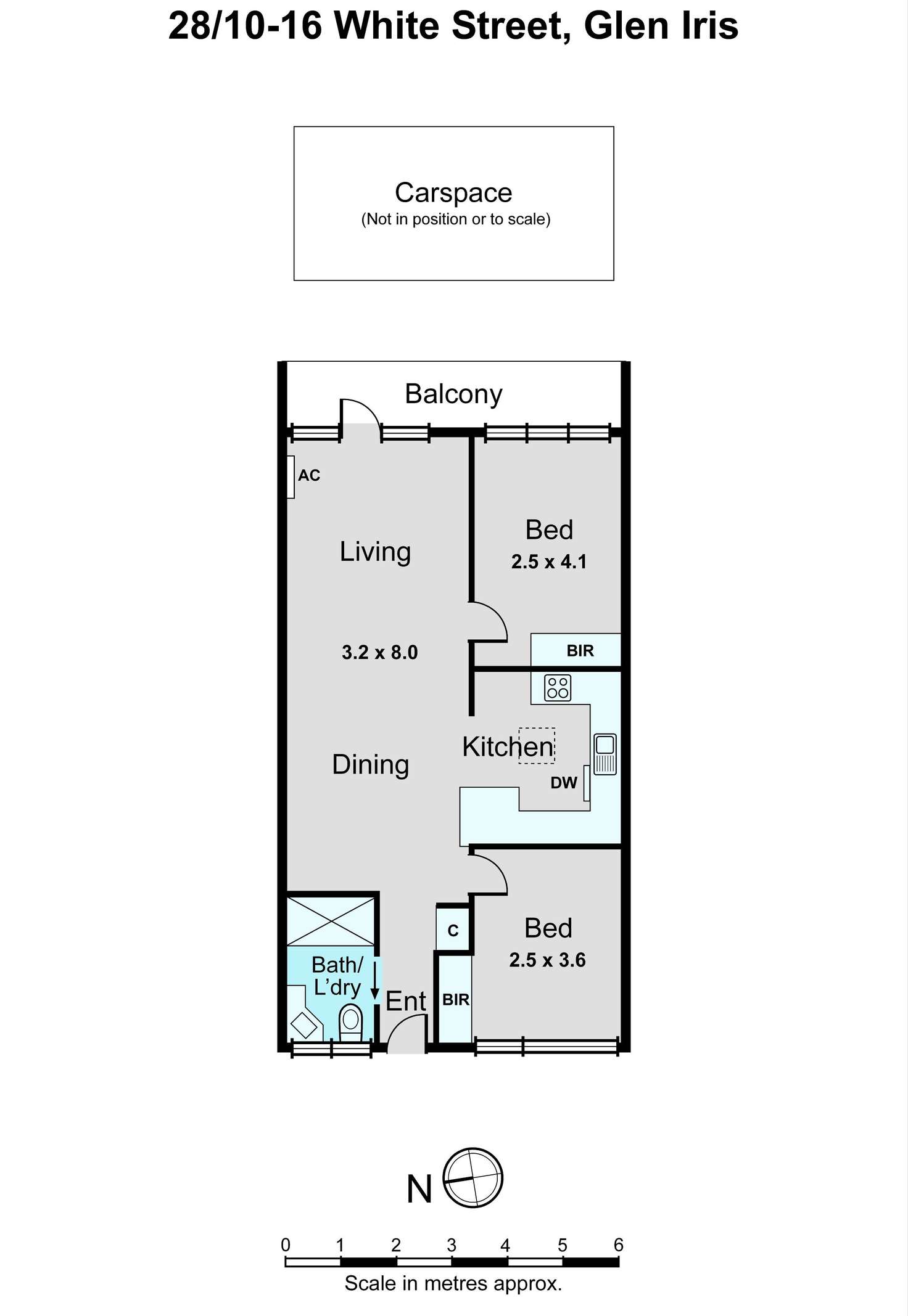 Floorplan of Homely apartment listing, 28/10-16 White Street, Glen Iris VIC 3146