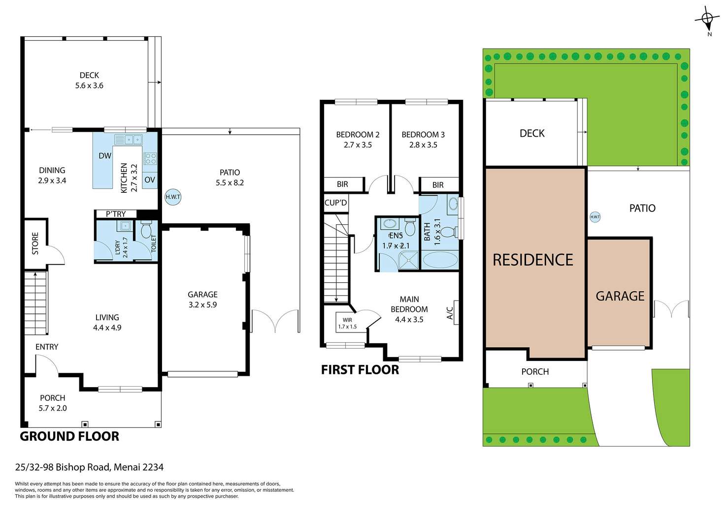 Floorplan of Homely townhouse listing, 25/32-98 Bishop Road, Menai NSW 2234