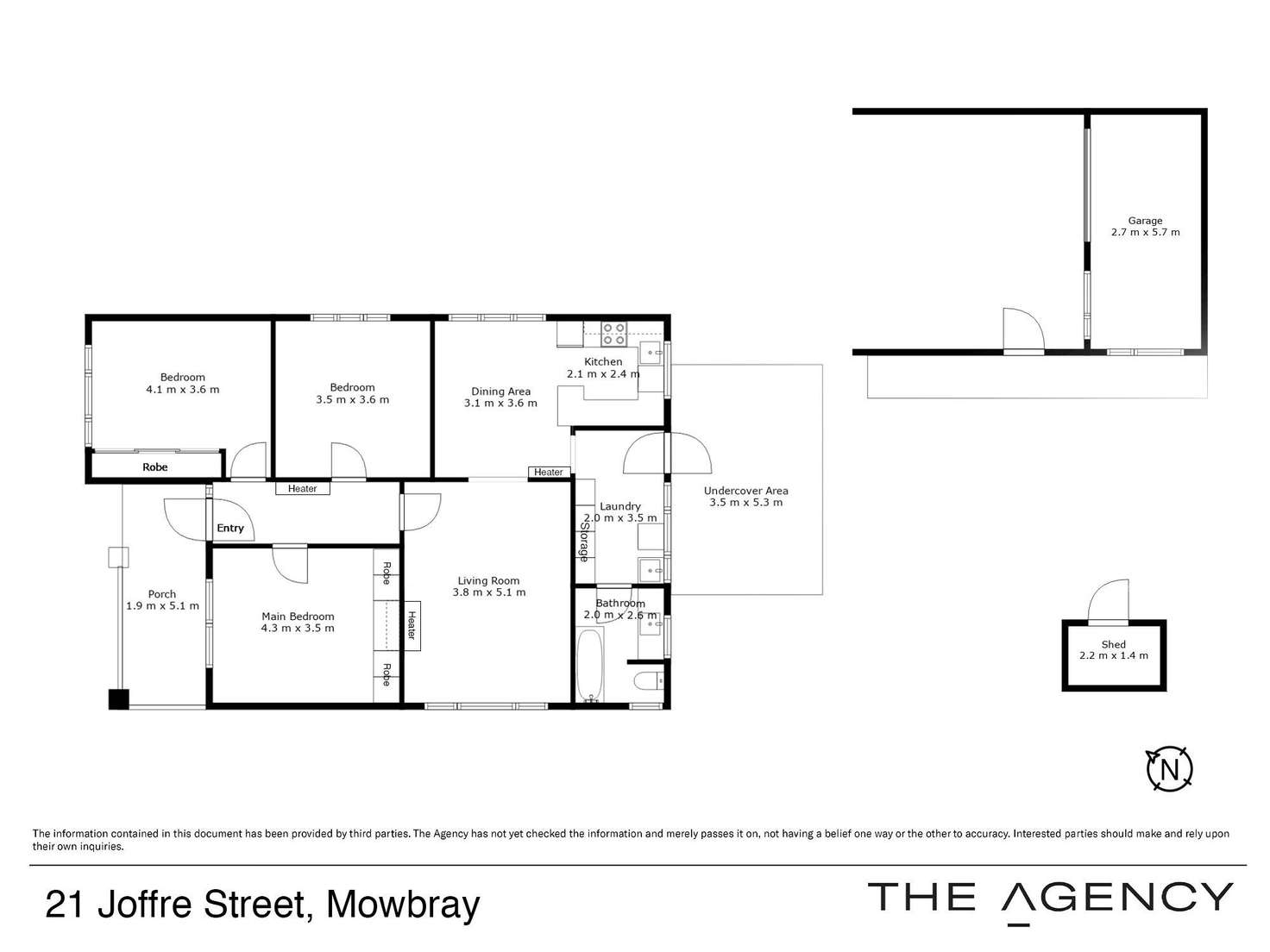 Floorplan of Homely house listing, 21 Joffre Street, Mowbray TAS 7248
