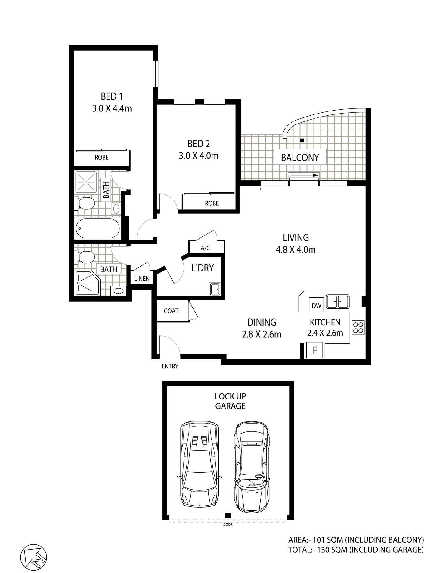 Floorplan of Homely apartment listing, 253/4 Bechert Road, Chiswick NSW 2046