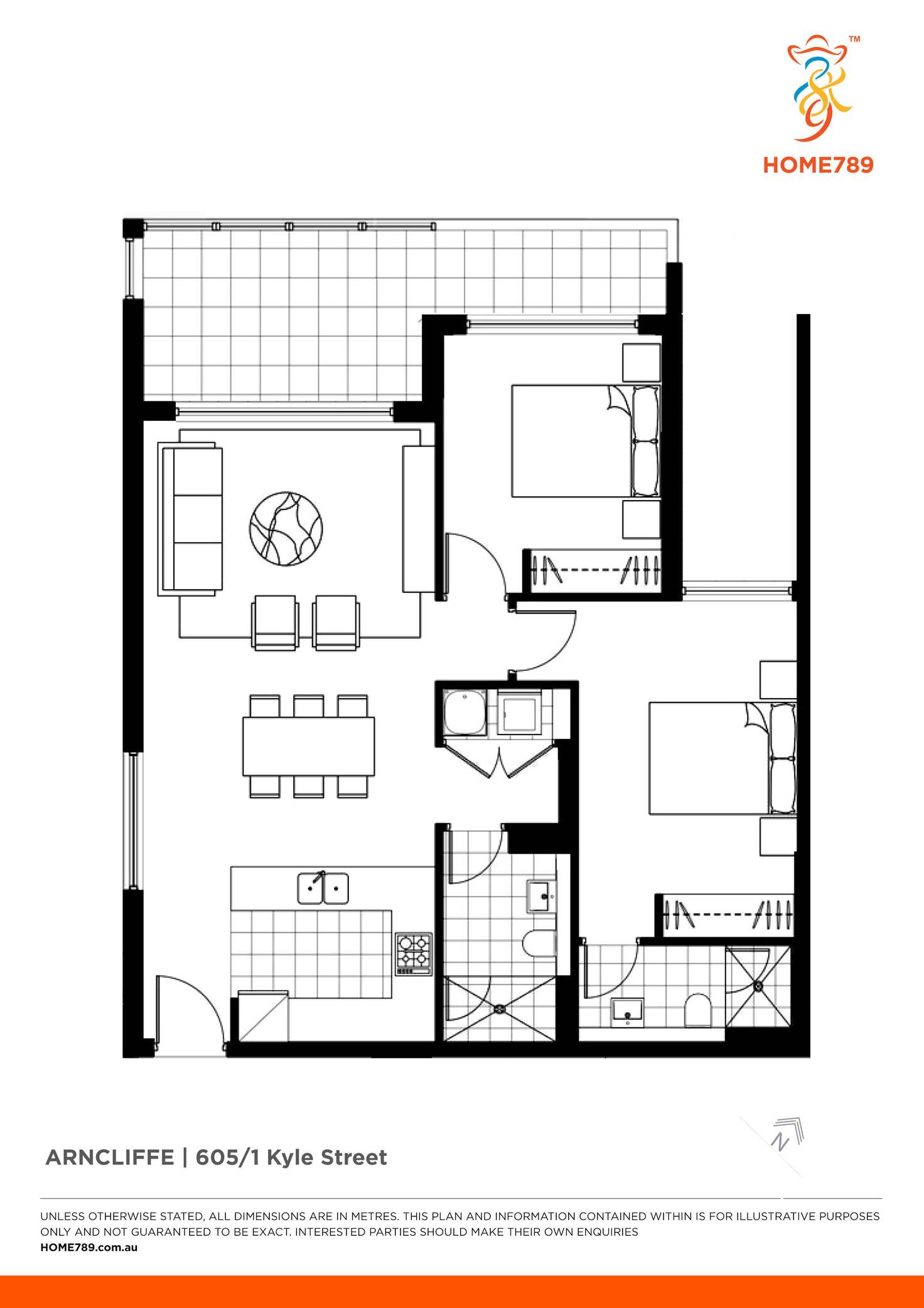 Floorplan of Homely apartment listing, 605/1 Kyle Street, Arncliffe NSW 2205