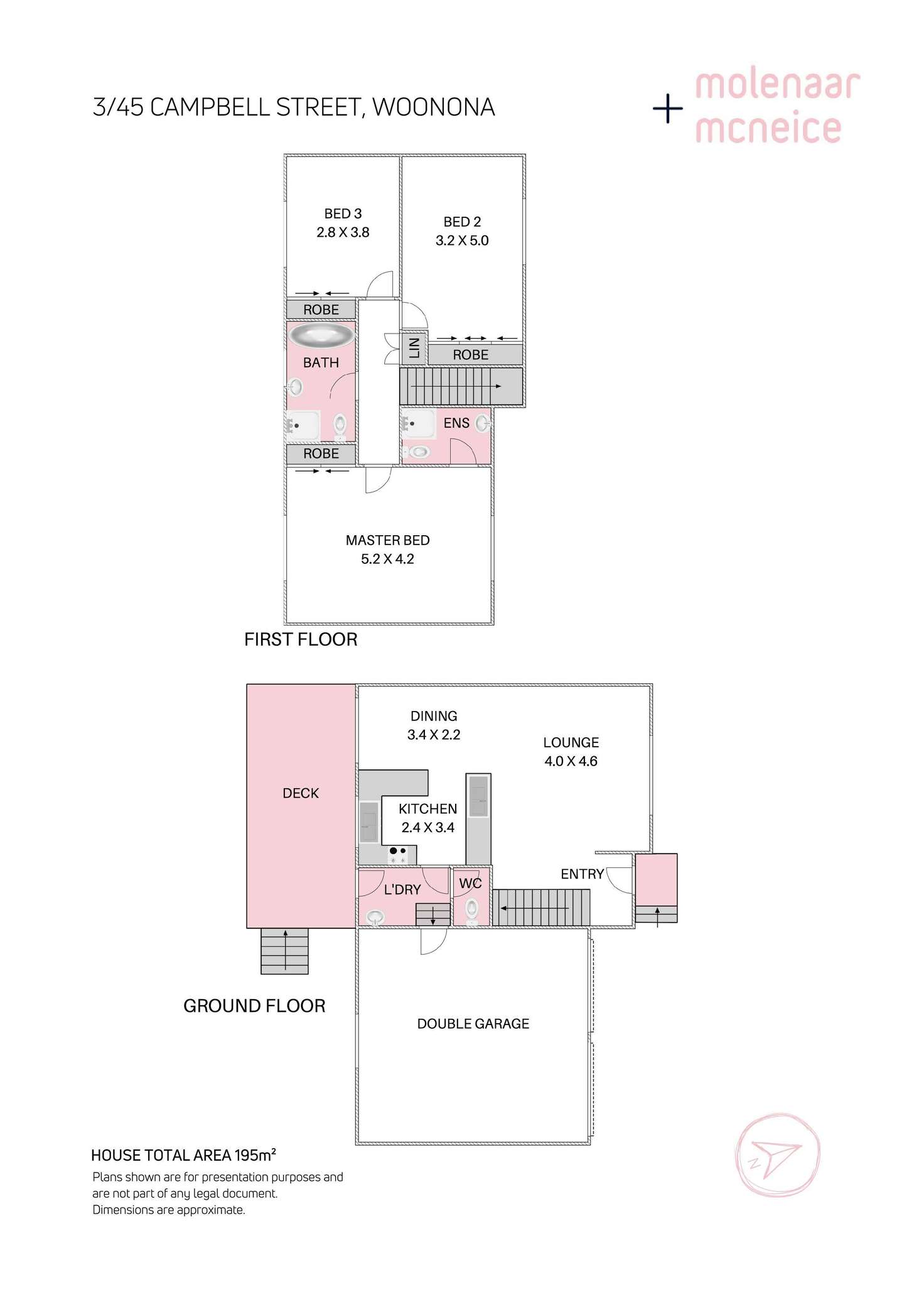 Floorplan of Homely townhouse listing, 3/45 Campbell Street, Woonona NSW 2517