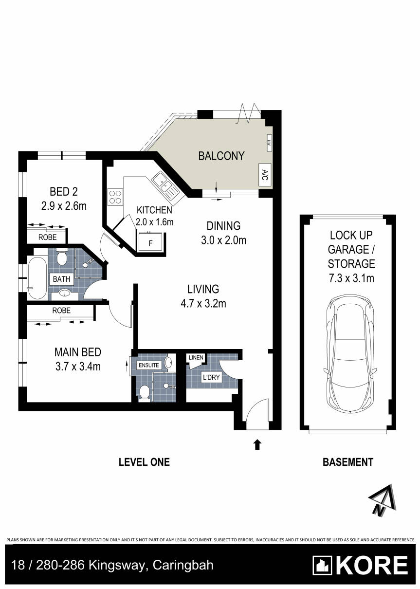 Floorplan of Homely apartment listing, 18/280-286 Kingsway, Caringbah NSW 2229