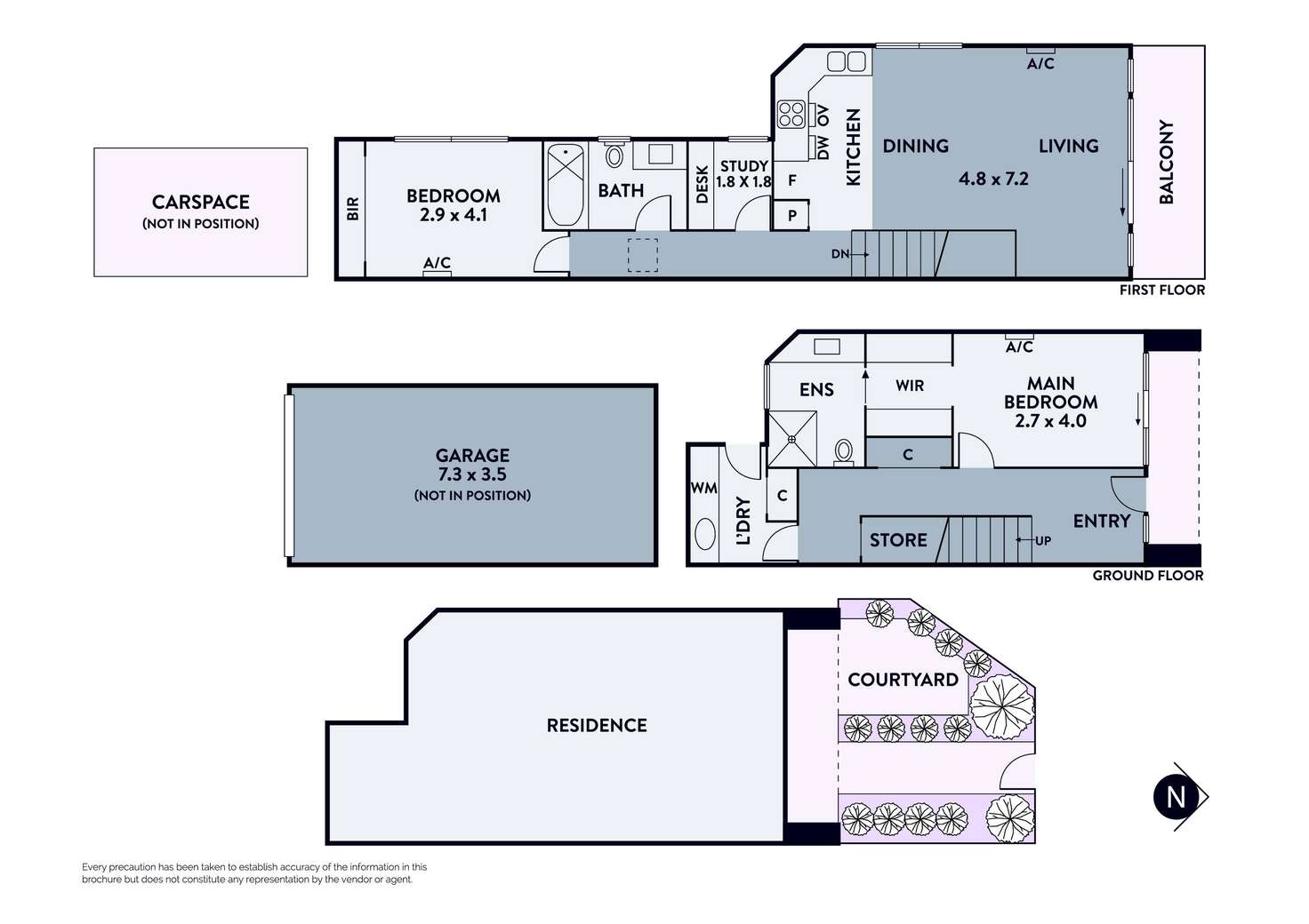 Floorplan of Homely townhouse listing, 2/33 Cramer Street, Preston VIC 3072