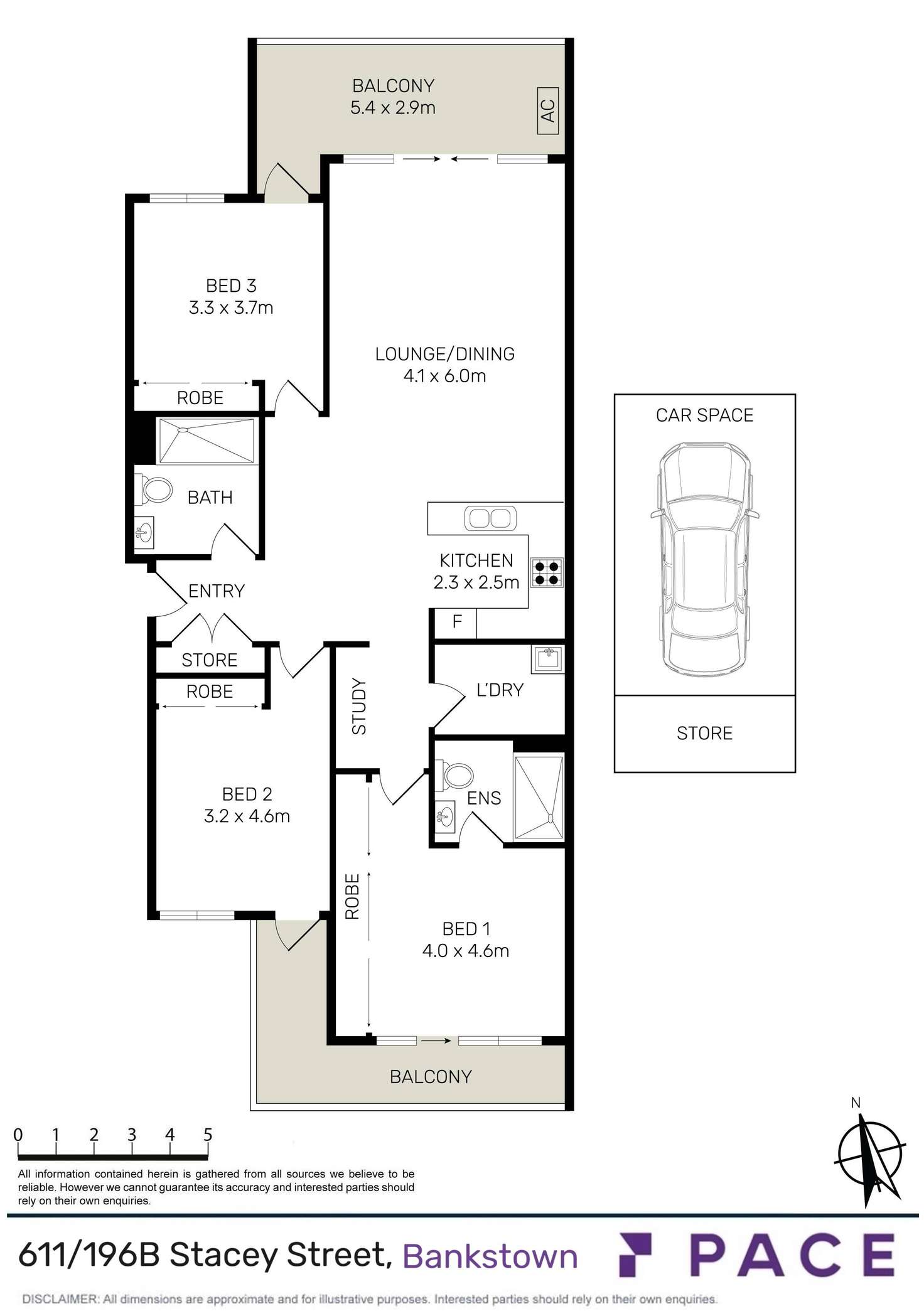 Floorplan of Homely apartment listing, 611/196B Stacey Street, Bankstown NSW 2200