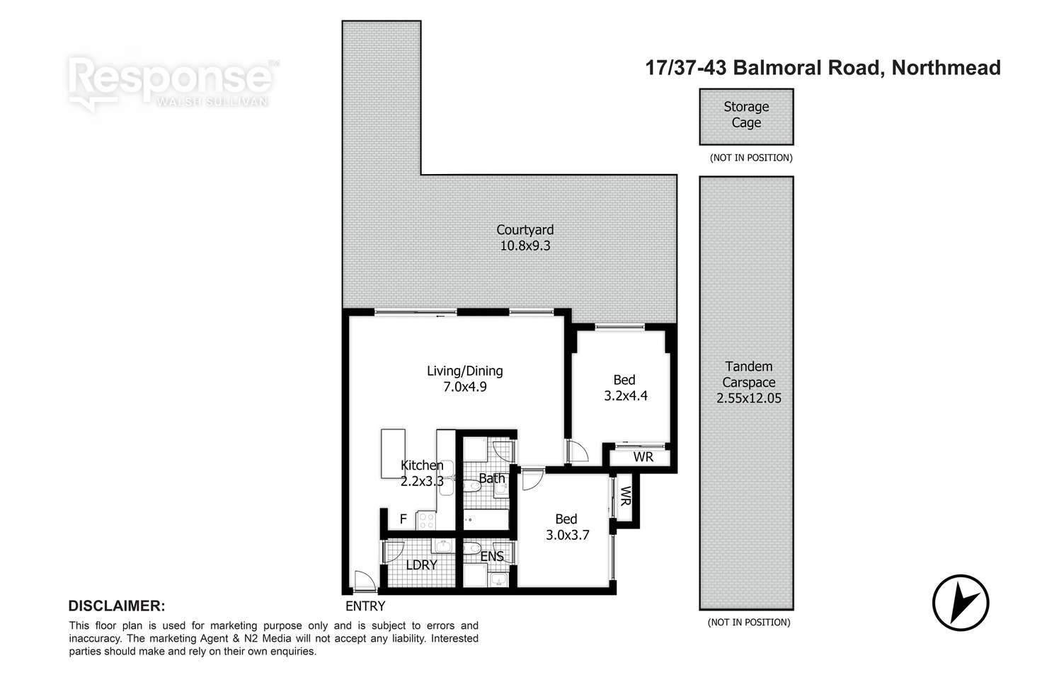Floorplan of Homely apartment listing, 17/37-43 Balmoral Road, Northmead NSW 2152