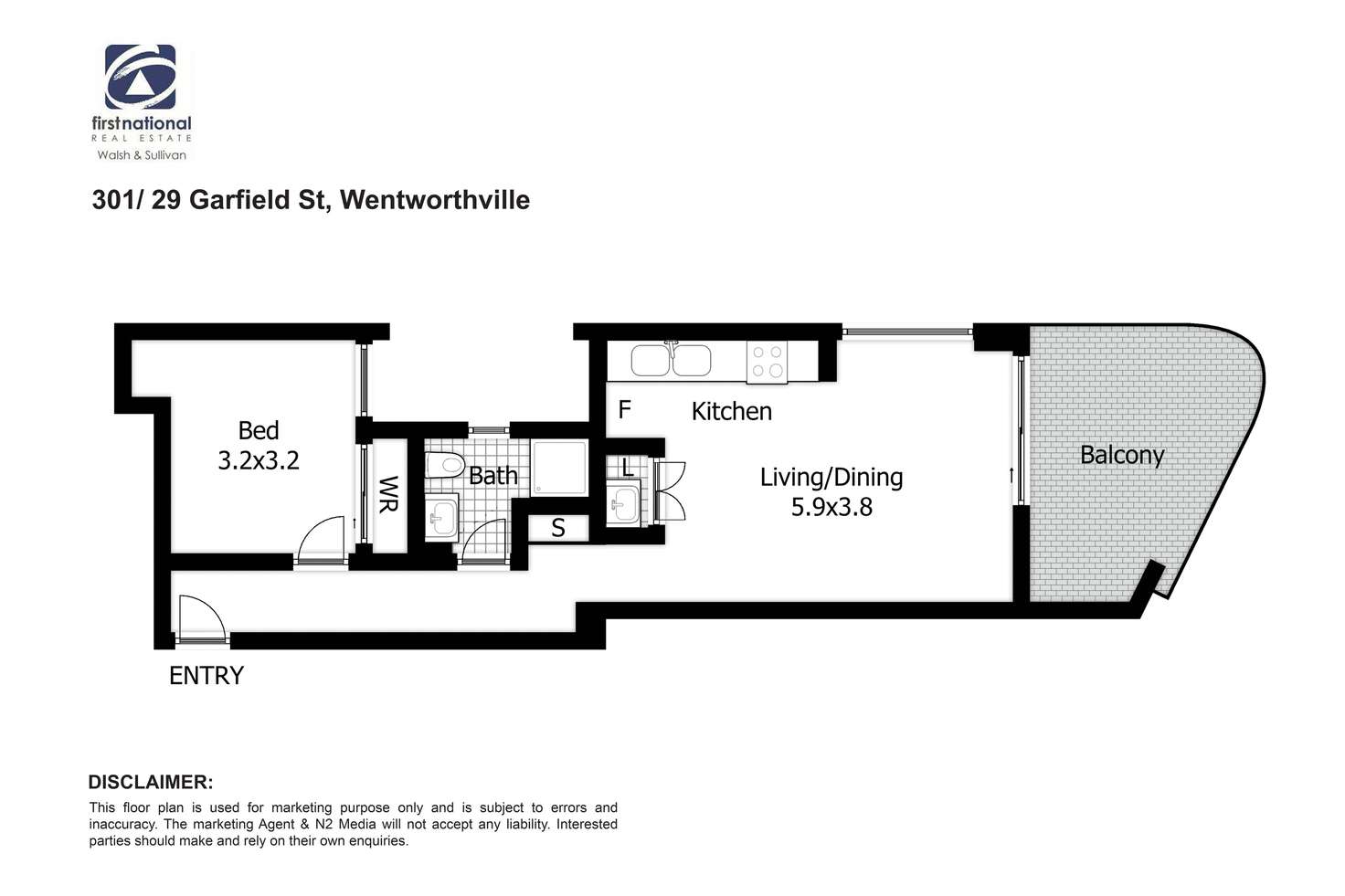 Floorplan of Homely apartment listing, 301/29 Garfield Street, Wentworthville NSW 2145