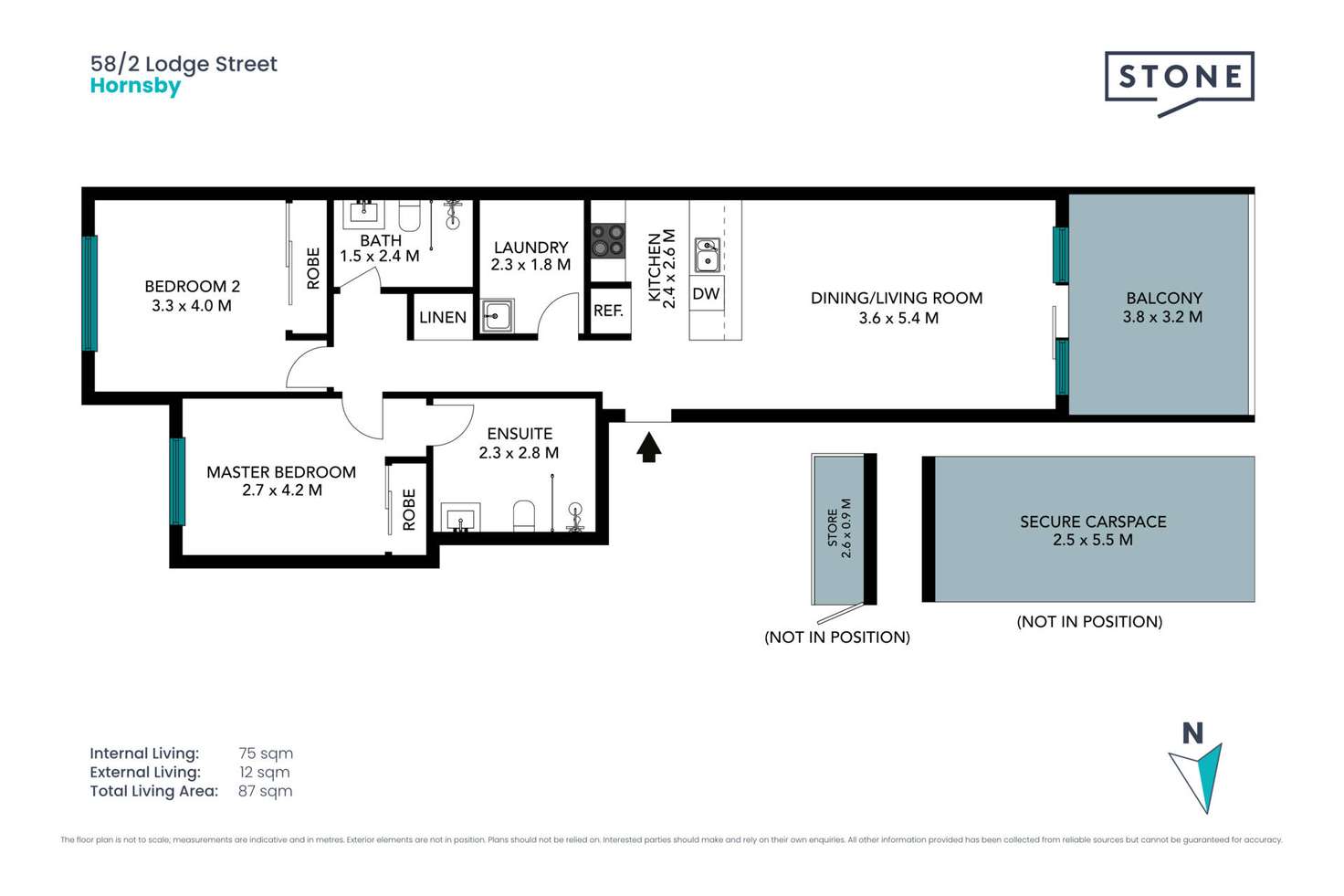 Floorplan of Homely apartment listing, 58/2 Lodge Street, Hornsby NSW 2077