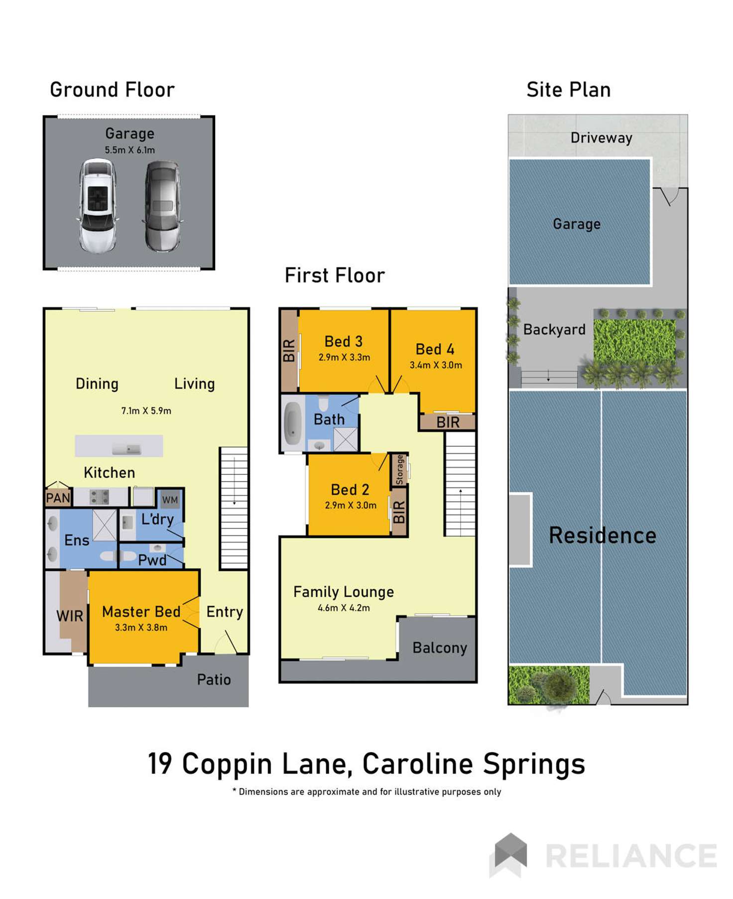 Floorplan of Homely house listing, 19 Coppin Lane, Caroline Springs VIC 3023