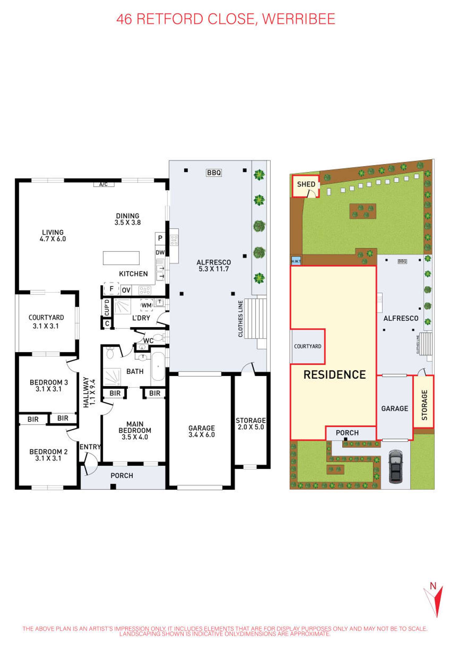 Floorplan of Homely house listing, 46 Retford Close, Werribee VIC 3030