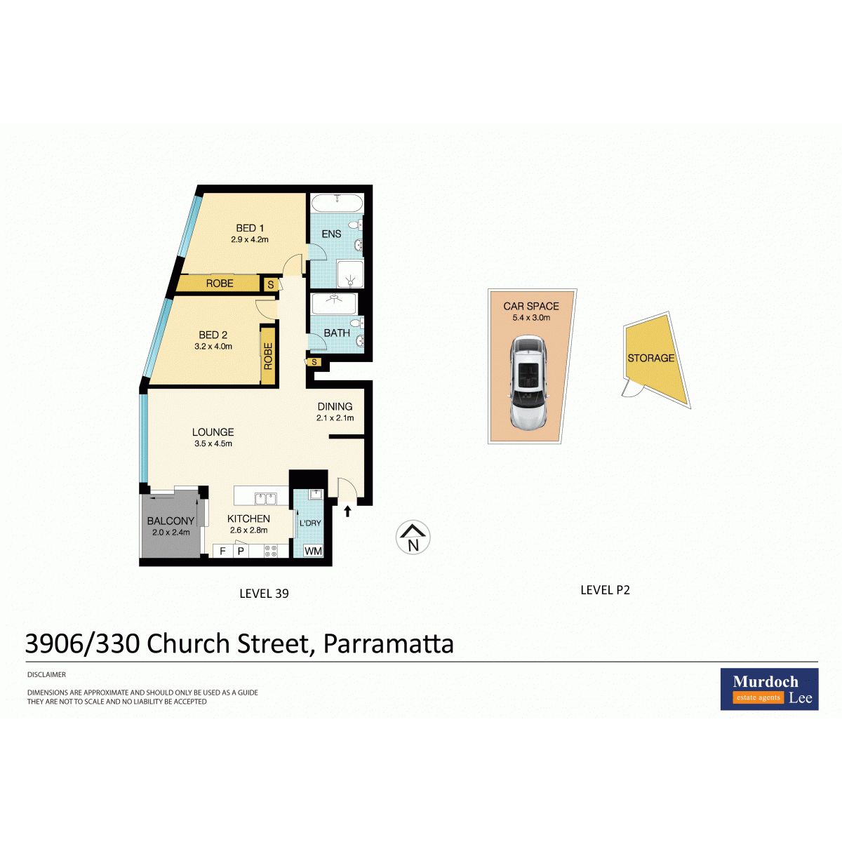 Floorplan of Homely apartment listing, 3906/330 Church Street, Parramatta NSW 2150