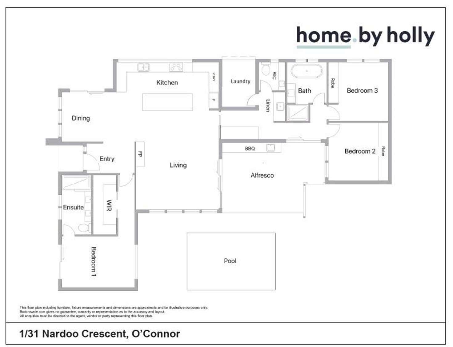 Floorplan of Homely villa listing, 1/31 Nardoo Crescent, O'connor ACT 2602