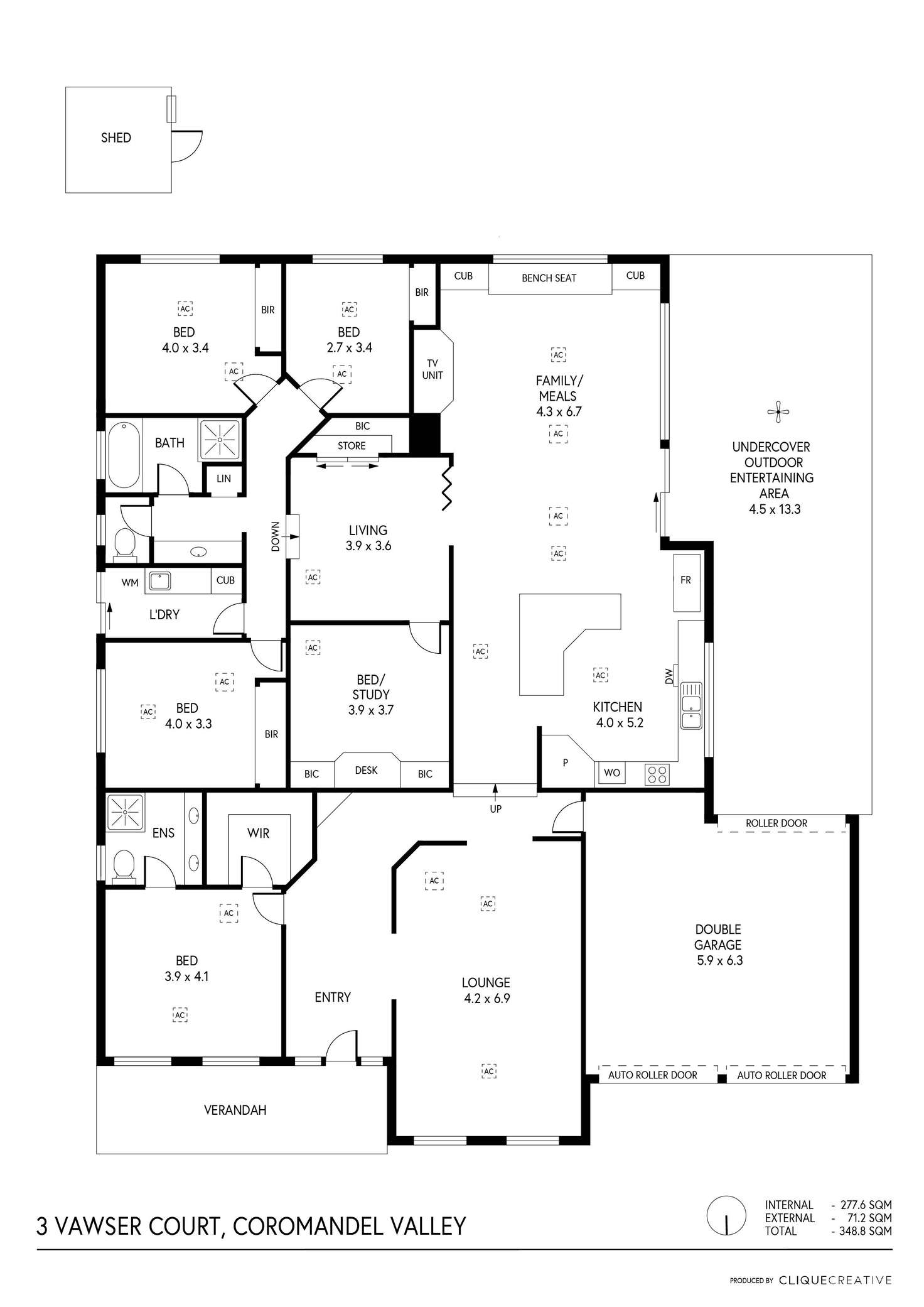 Floorplan of Homely house listing, 3 Vawser Court, Coromandel Valley SA 5051