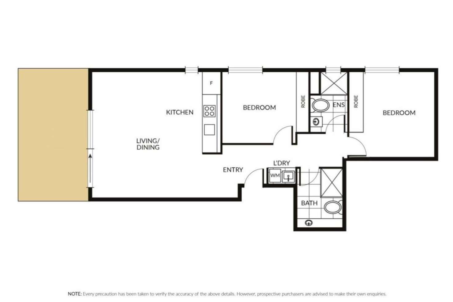 Floorplan of Homely apartment listing, 403/52 Dow Street, Port Melbourne VIC 3207
