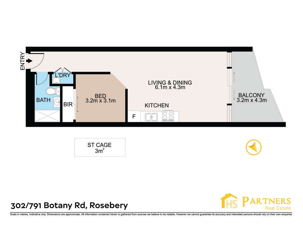 Floorplan of Homely apartment listing, 302/791-795 Botany Road, Rosebery NSW 2018