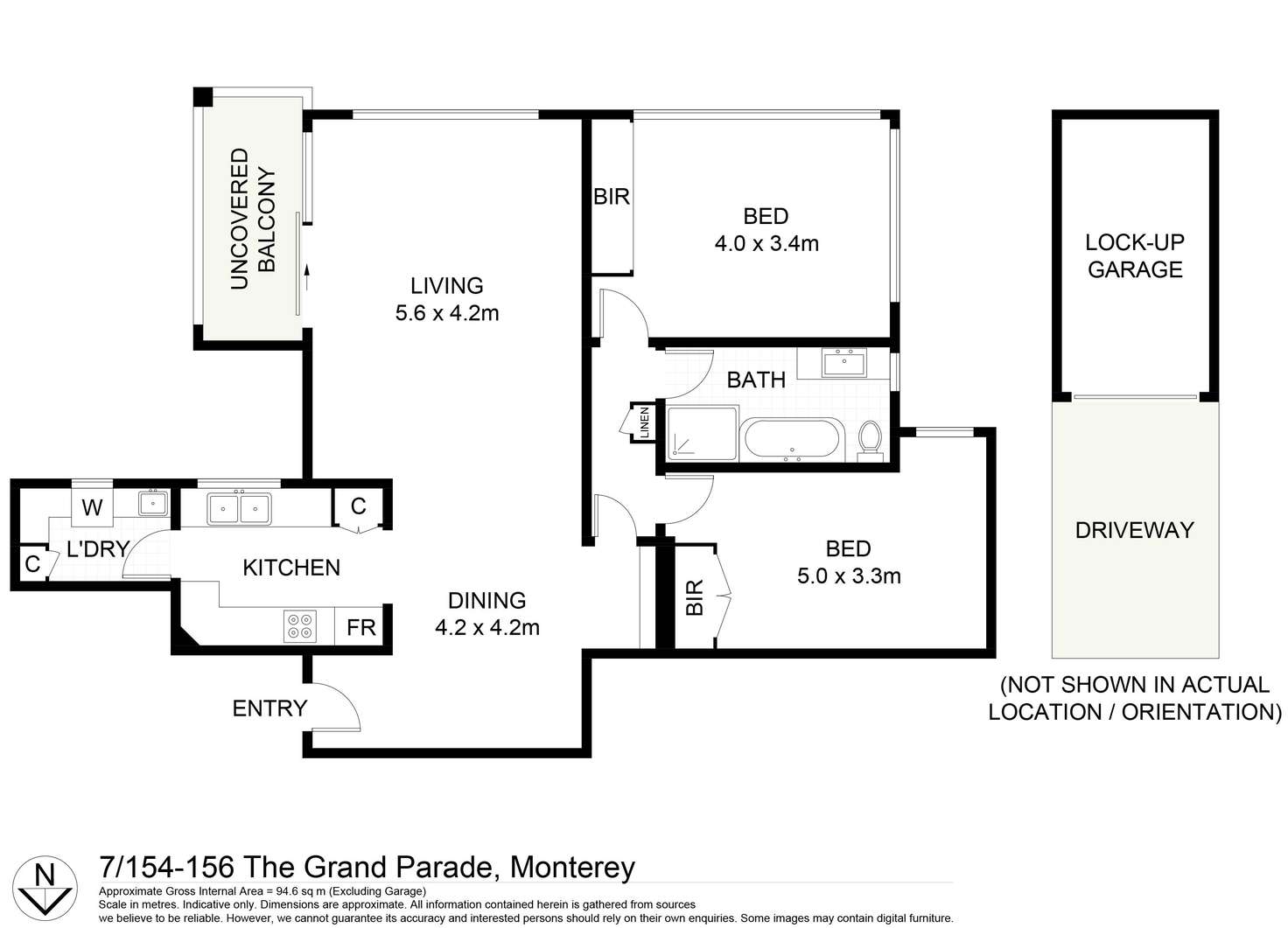 Floorplan of Homely apartment listing, 7/154-156 The Grand Parade, Monterey NSW 2217