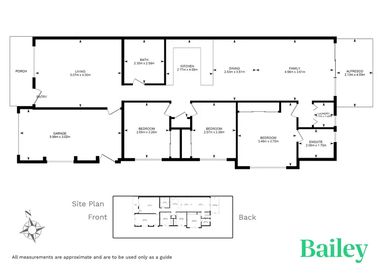 Floorplan of Homely semi-detached listing, 2/76 Wattle Ponds Road, Singleton NSW 2330
