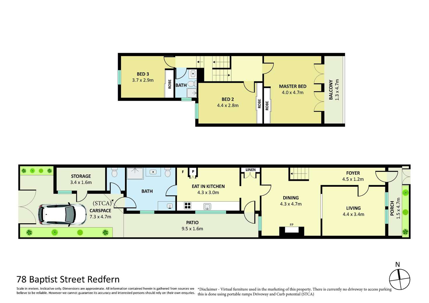 Floorplan of Homely terrace listing, 78 Baptist Street, Redfern NSW 2016