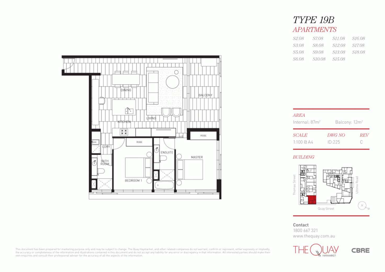 Floorplan of Homely apartment listing, S16.08/178 Thomas Street, Haymarket NSW 2000