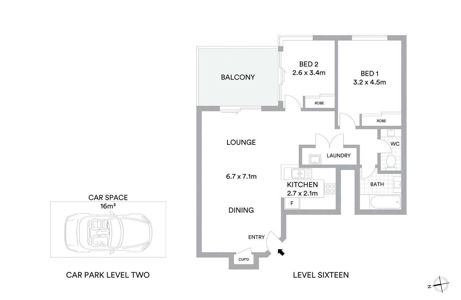Floorplan of Homely apartment listing, 1618/1c Burdett Street, Hornsby NSW 2077