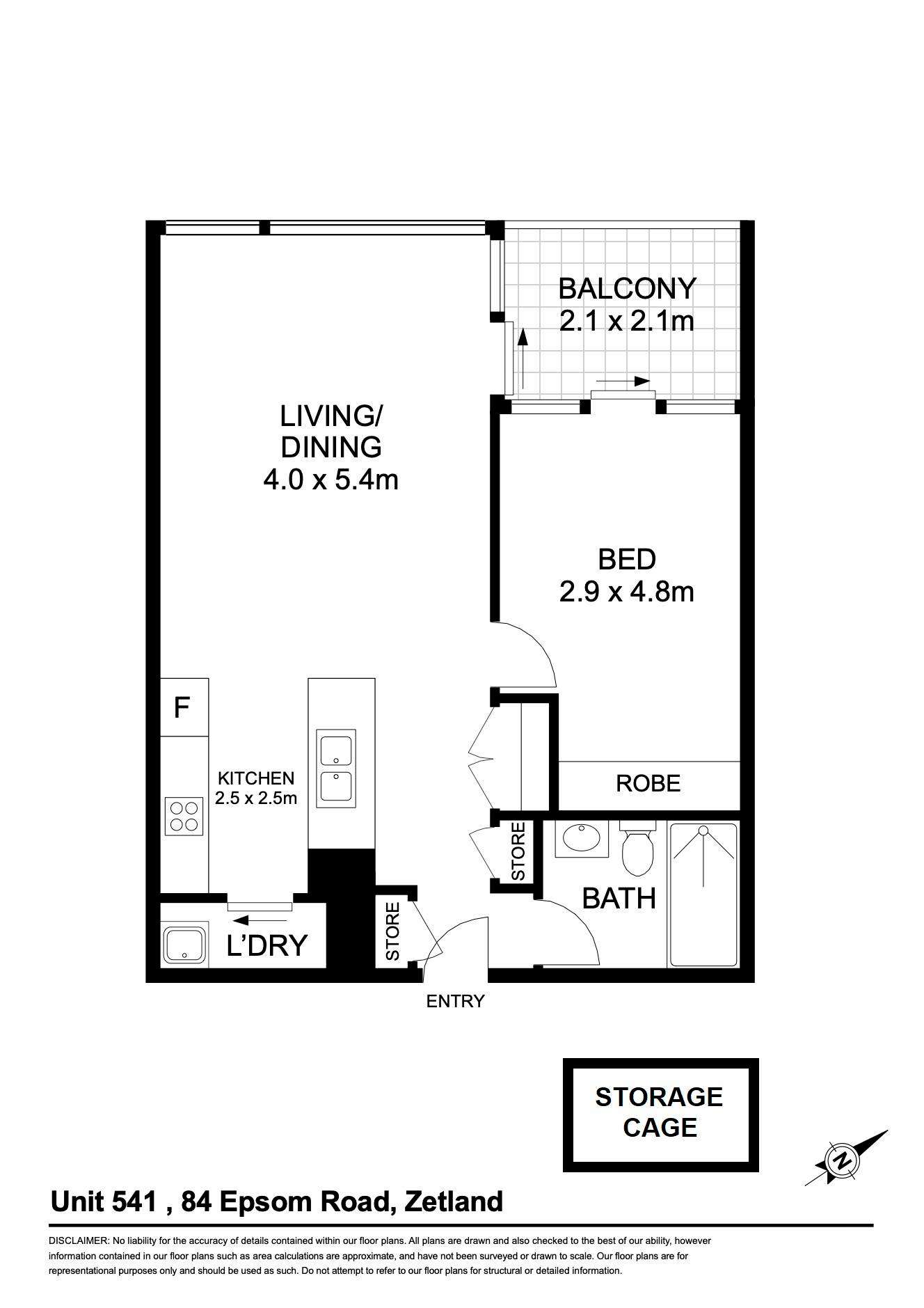 Floorplan of Homely apartment listing, 541/84-92 Epsom Road, Zetland NSW 2017