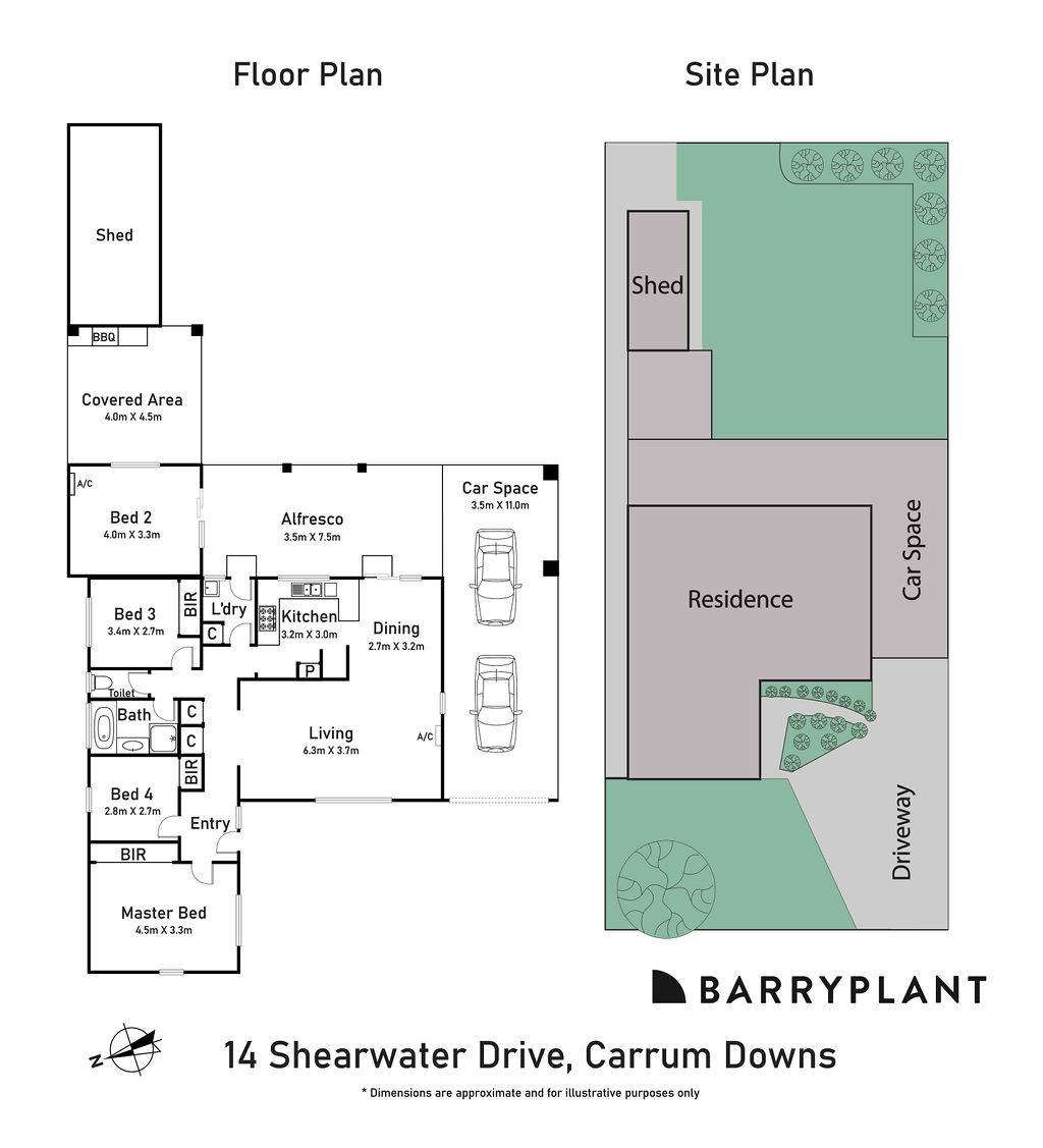 Floorplan of Homely house listing, 14 Shearwater Drive, Carrum Downs VIC 3201