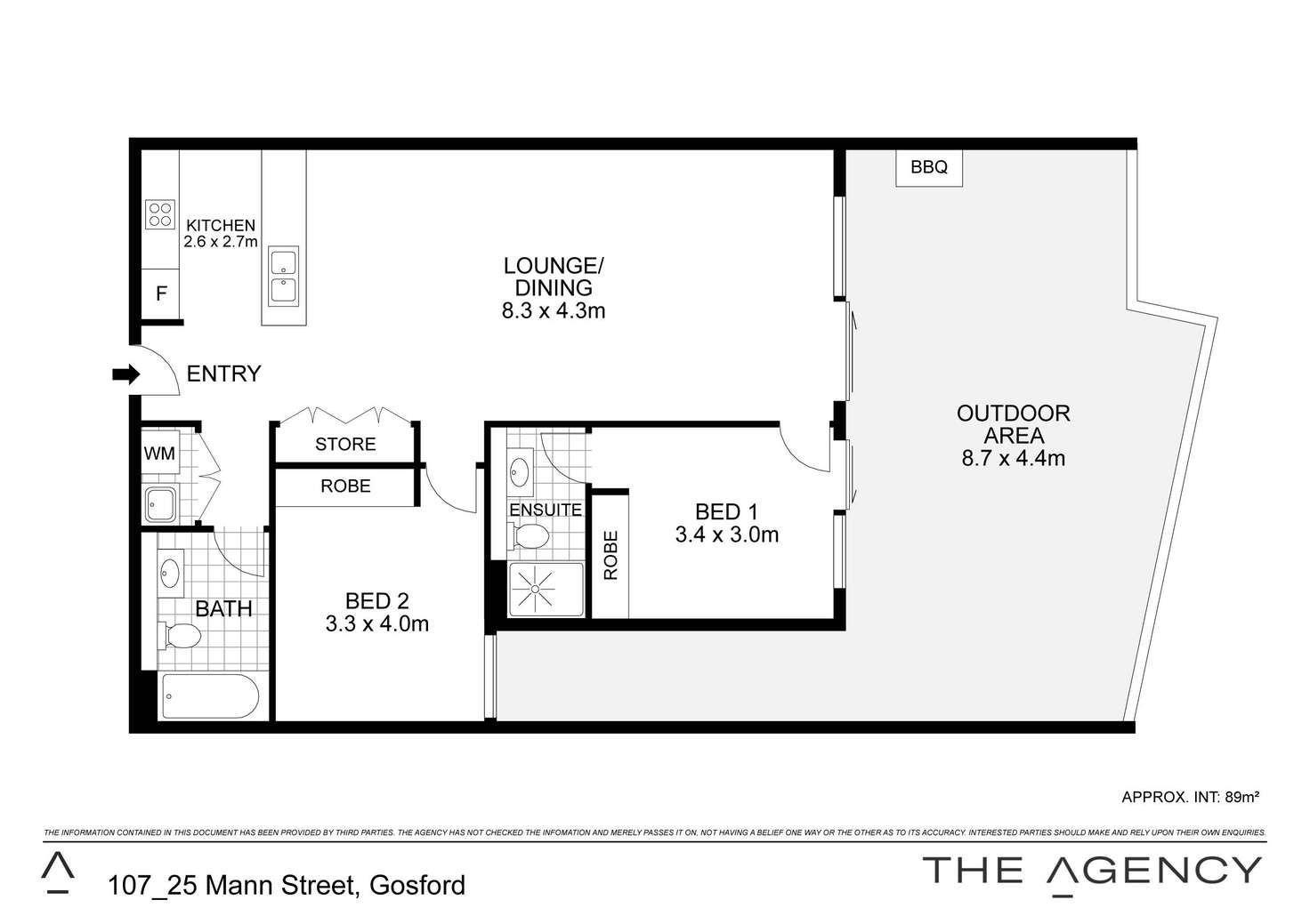 Floorplan of Homely unit listing, 107/25 Mann Street, Gosford NSW 2250