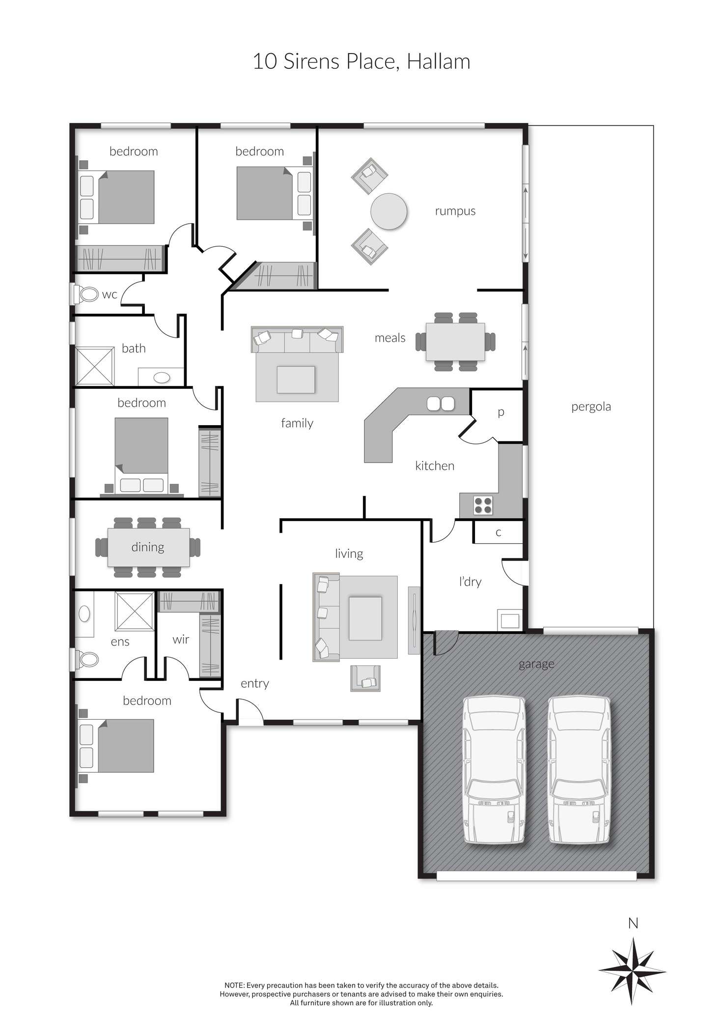 Floorplan of Homely house listing, 10 Sirens Place, Hallam VIC 3803