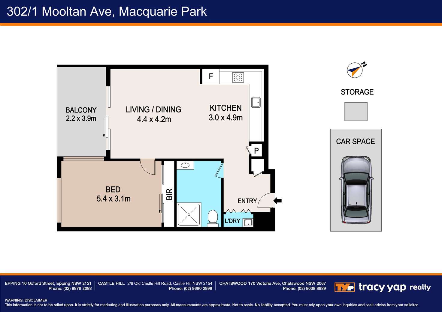 Floorplan of Homely apartment listing, 302/1 Mooltan Avenue, Macquarie Park NSW 2113