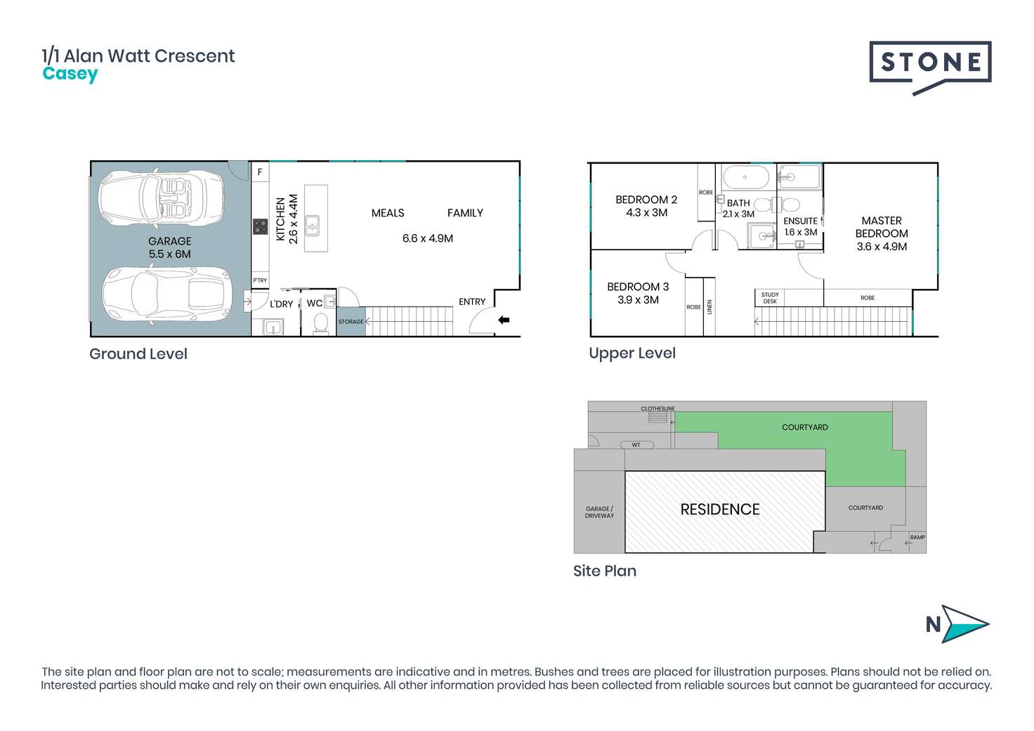 Floorplan of Homely townhouse listing, 1/1 Alan Watt Crescent, Casey ACT 2913