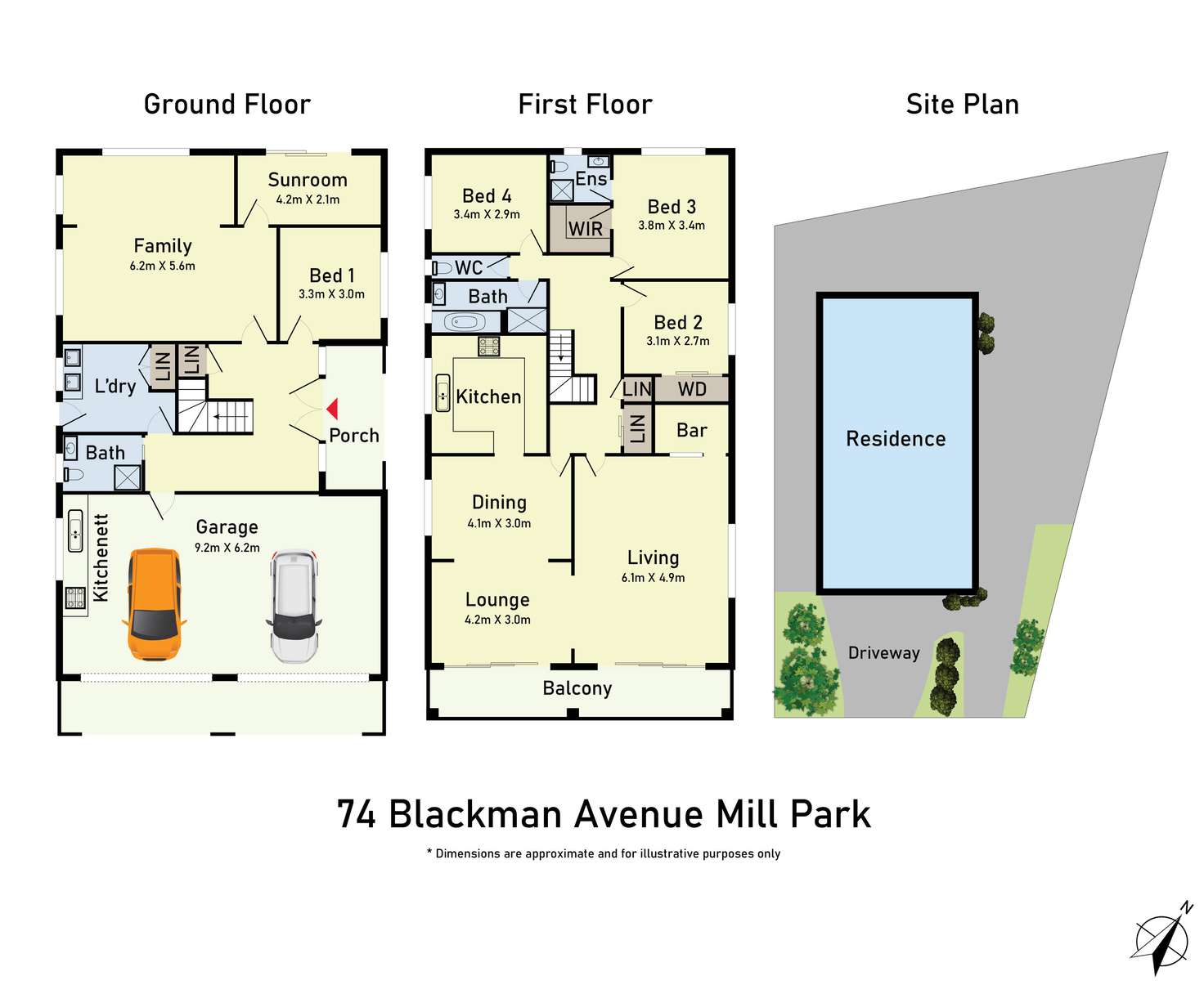 Floorplan of Homely house listing, 74 Blackman Avenue, Mill Park VIC 3082