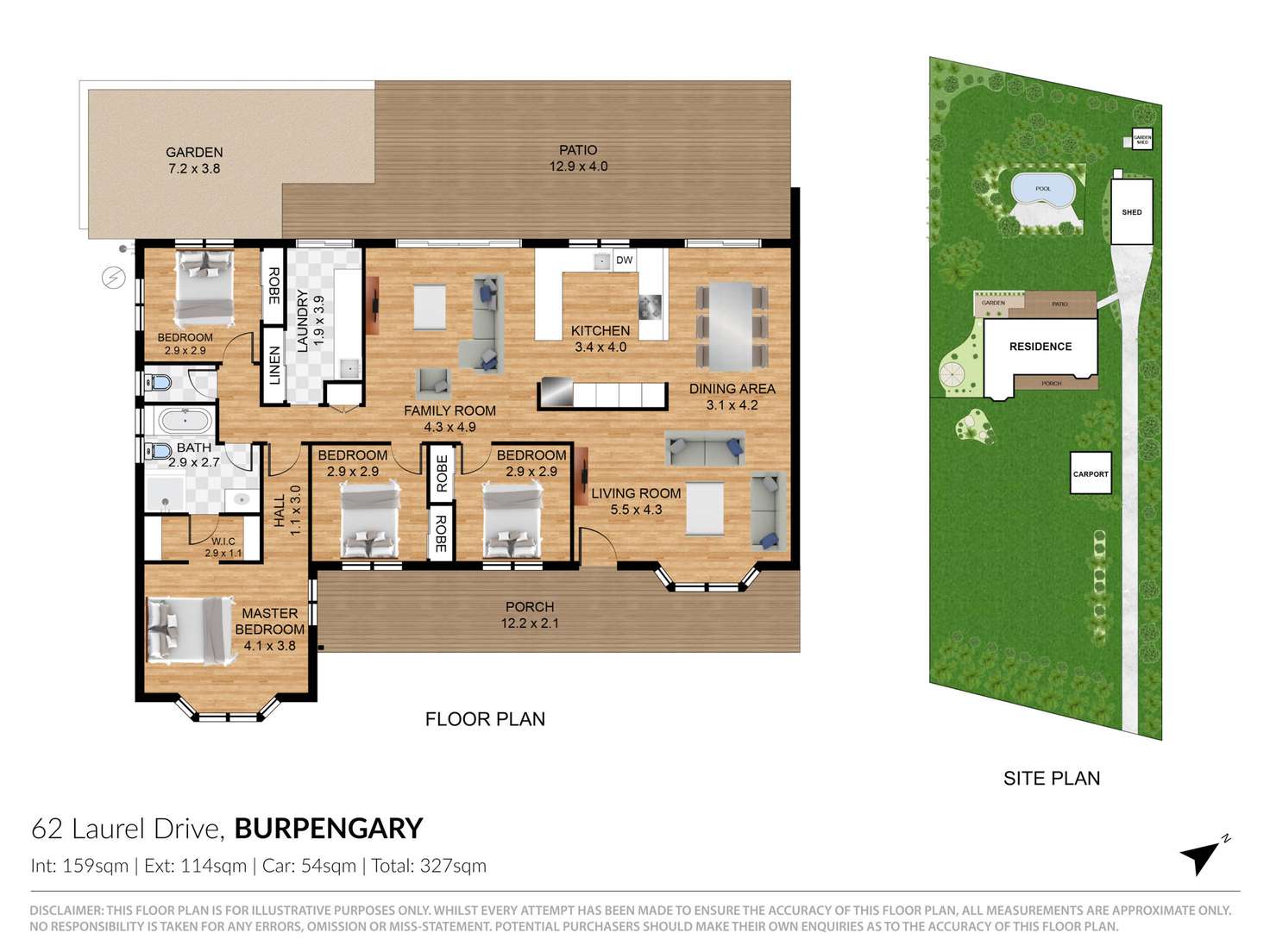 Floorplan of Homely house listing, 62 Laurel Drive, Burpengary QLD 4505