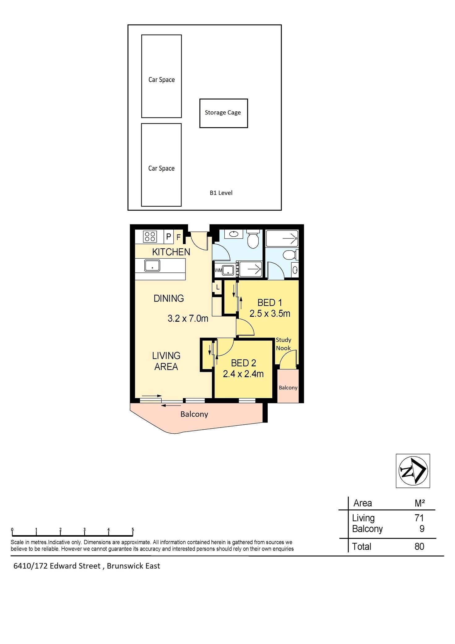 Floorplan of Homely apartment listing, 6410/172 Edward Street, Brunswick East VIC 3057
