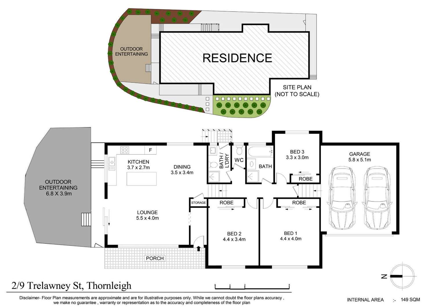 Floorplan of Homely townhouse listing, 2/9 Trelawney Street, Thornleigh NSW 2120