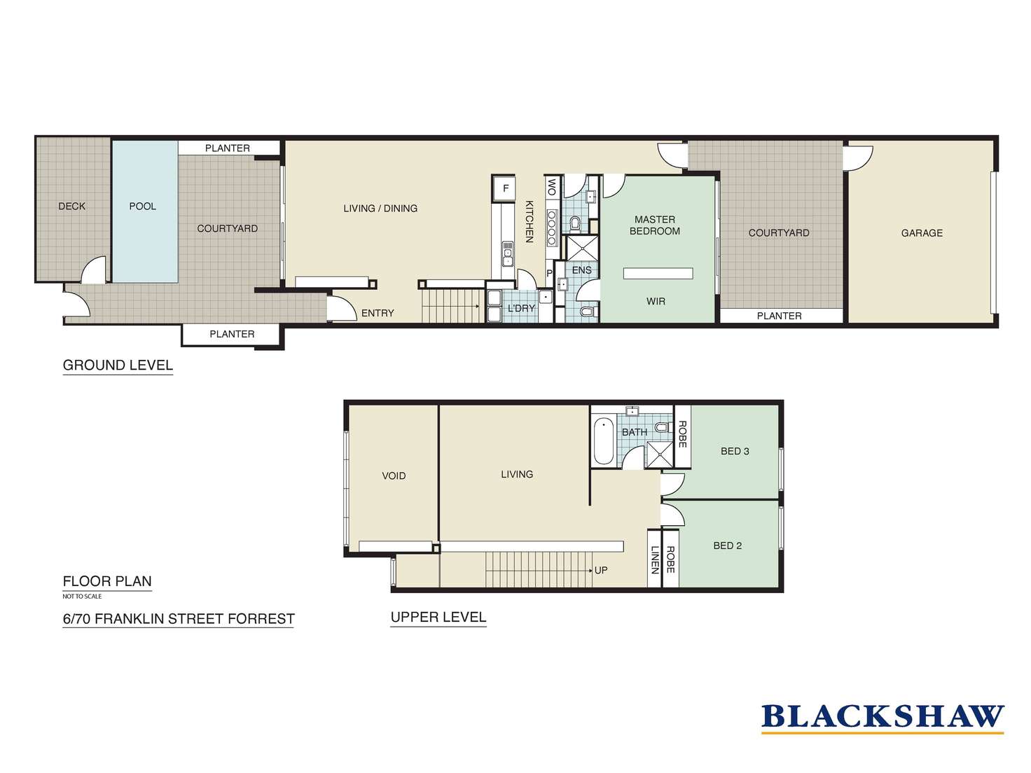 Floorplan of Homely townhouse listing, 6/70 Franklin Street, Forrest ACT 2603